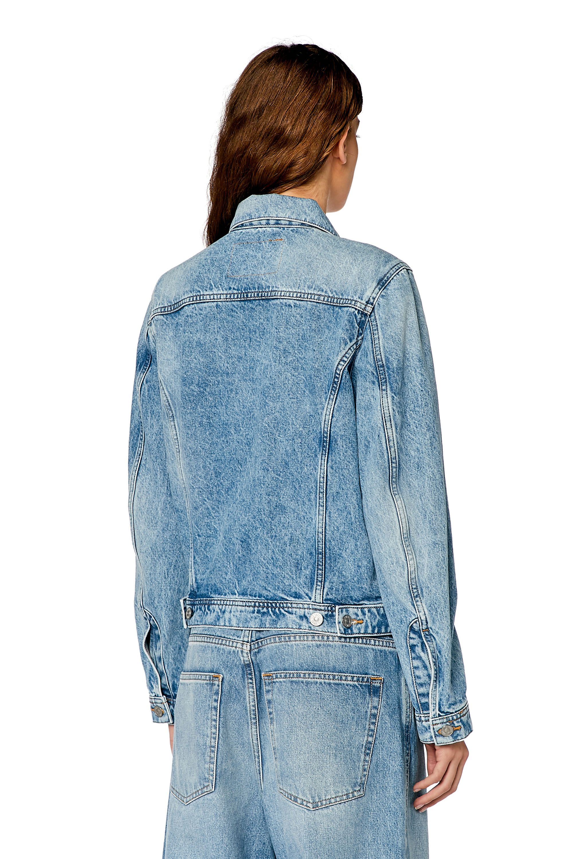 Diesel - DE-BONNY, Woman's Trucker jacket in denim in Light Blue - 2