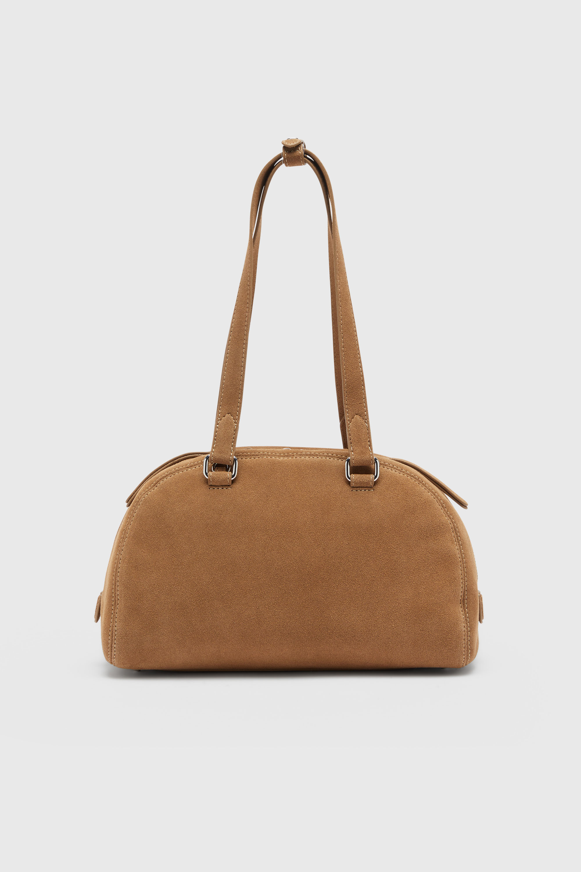 Diesel - 1DR DOME SHOULDER, Unisex's 1DR Dome-Suede shoulder bag with Oval D logo in Beige - 2