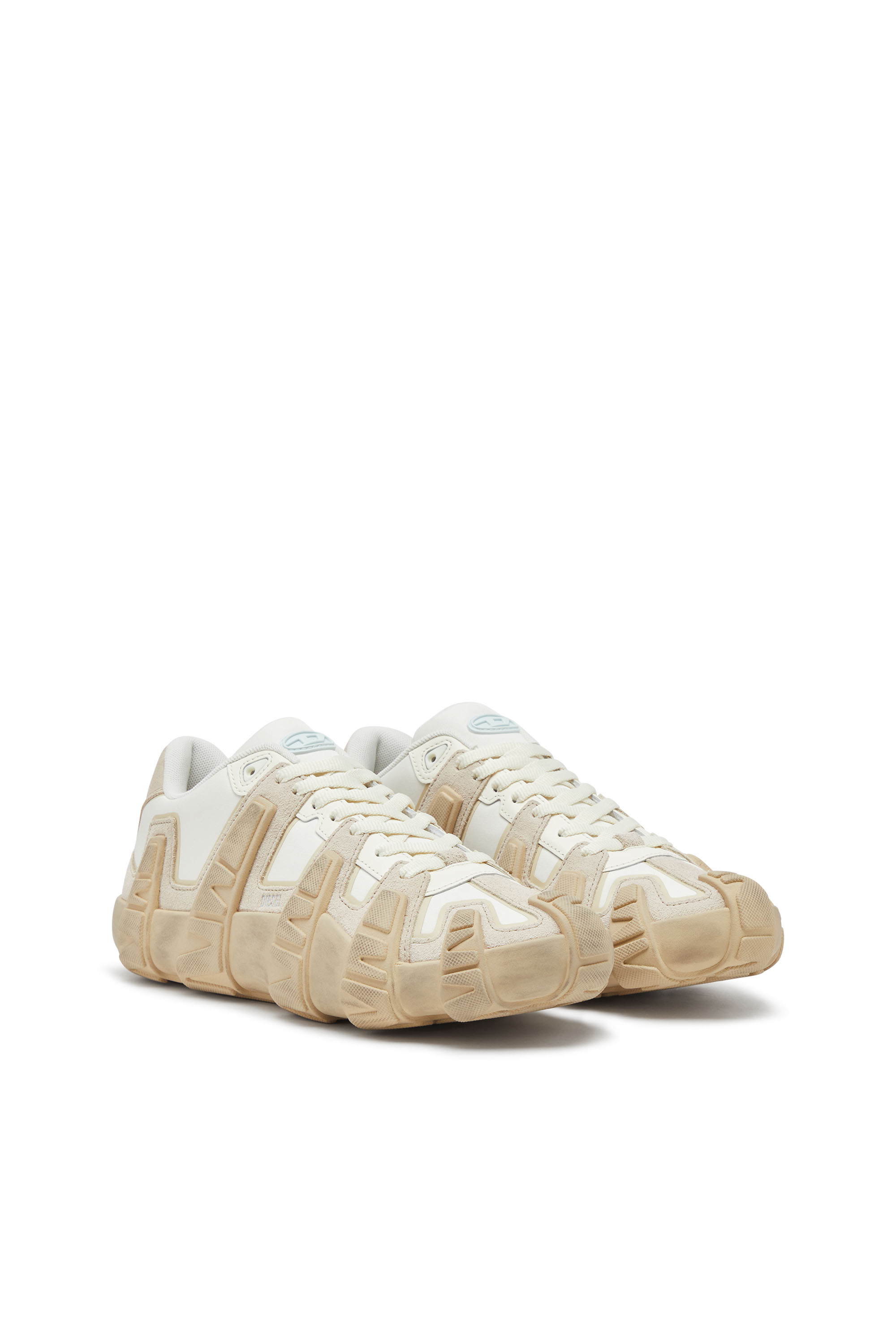 Diesel - S-D-GRIFFE LOW, Man's S-D-Griffe - Nylon sneakers in White/Beige - 2