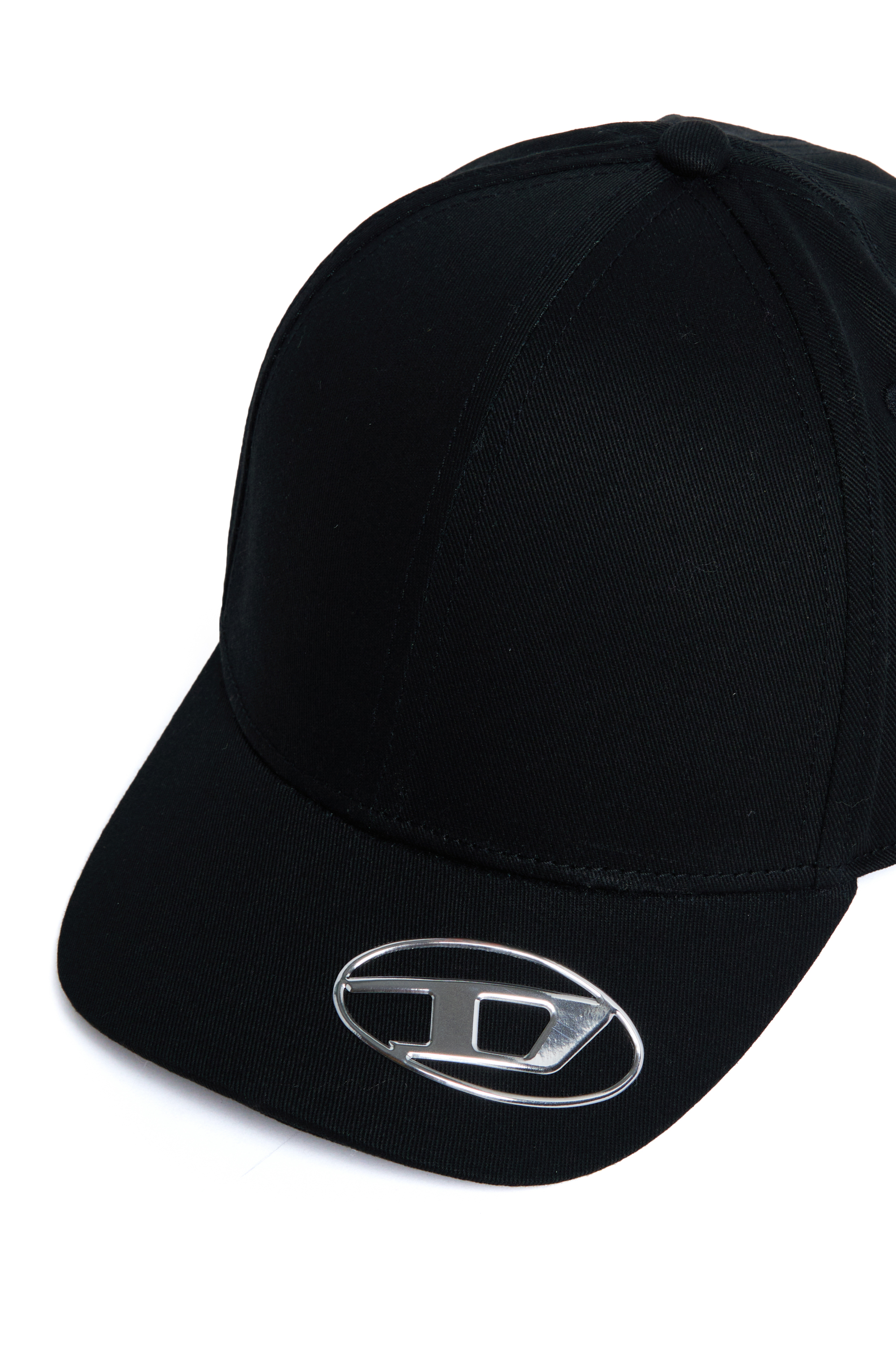 Diesel - FCEFFIL, Unisex's Baseball cap with metallic Oval D logo in Black - 4