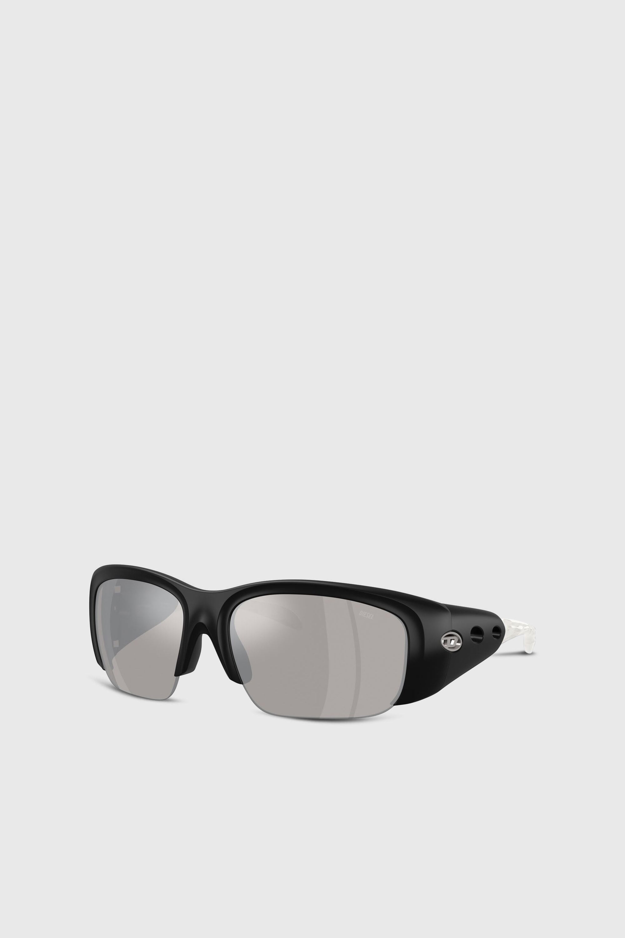Diesel - 0DL3016U, Unisex's Wrap-around shape sunglasses in Black/Grey - 2