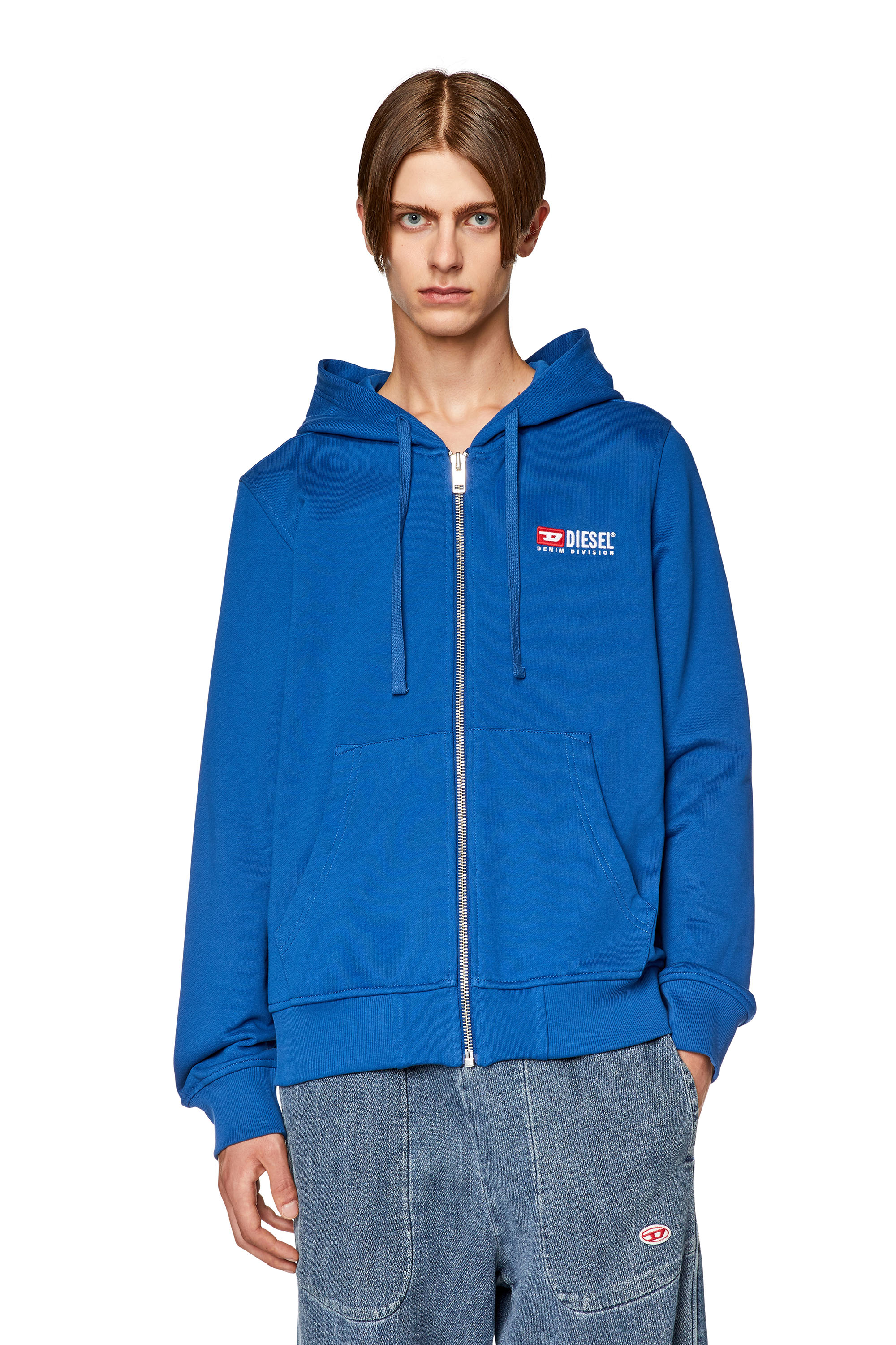 Diesel - S-GINN-HOOD-ZIP-DIV, Blue - Image 1