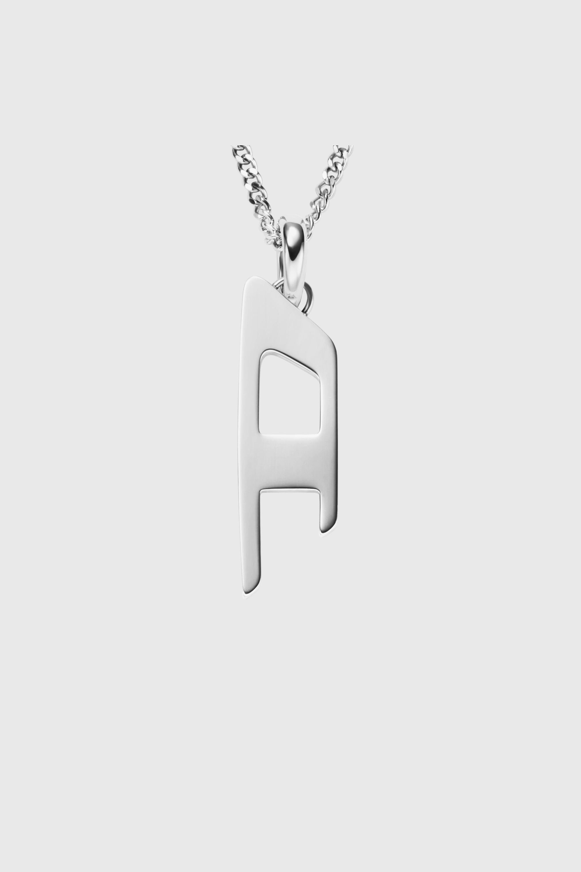 Diesel - DX1625040 JEWELLERY, Unisex's Stainless steel d logo pendant necklace in Silver - 2