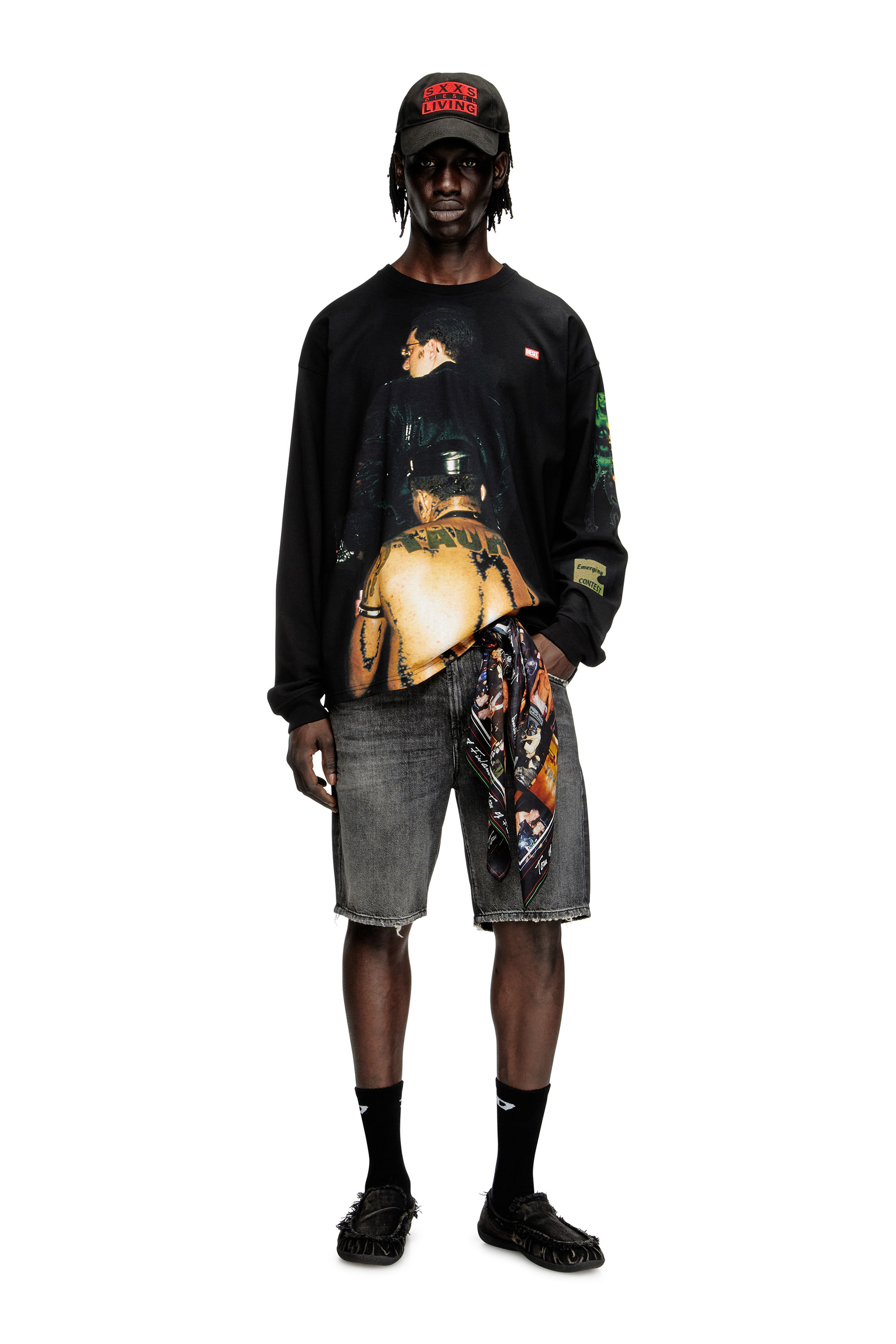 Diesel - PR-T-BOXT-LS-TOM25-1, Unisex's Long-sleeve T-shirt with graphic print in Black - 3