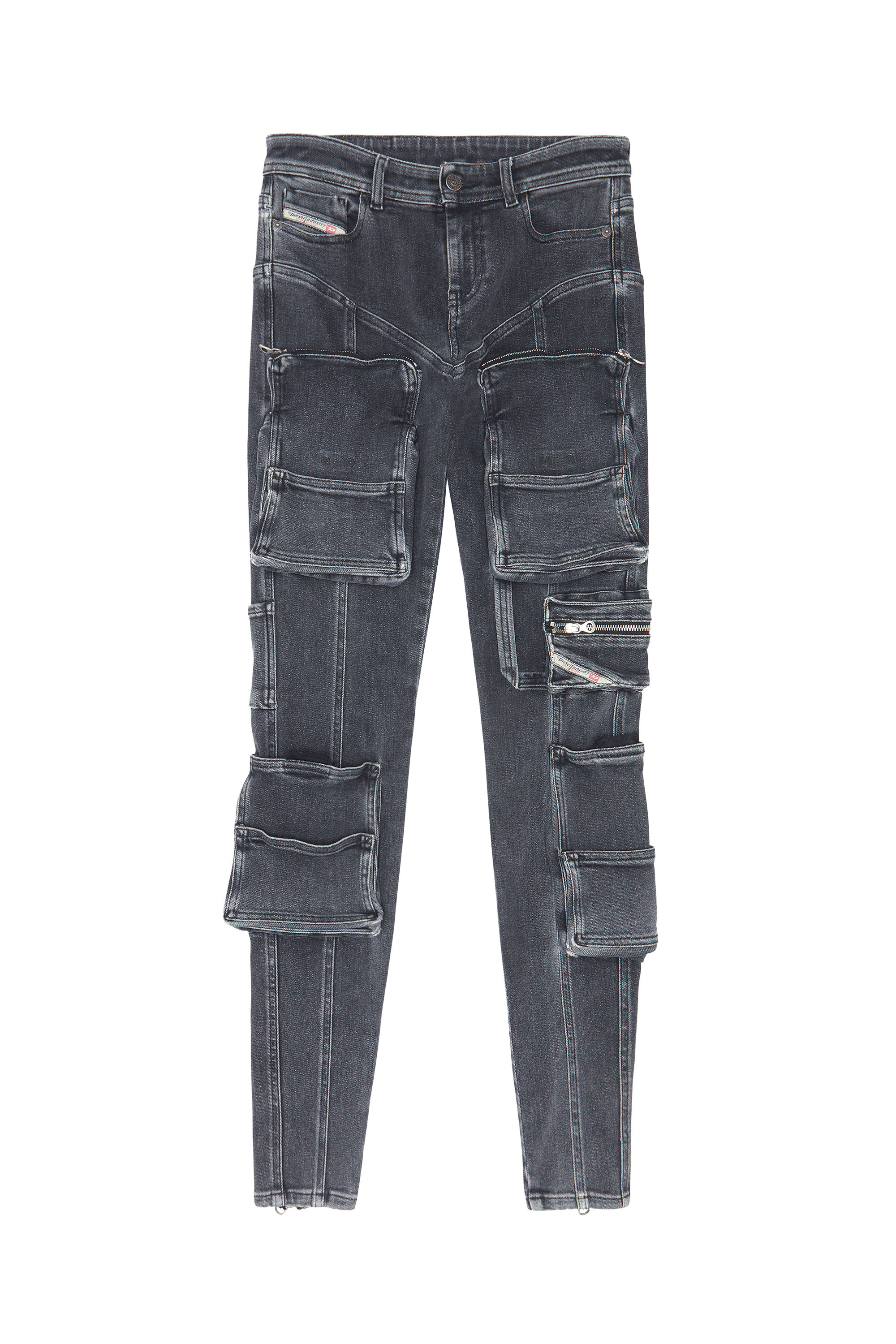 Diesel - Super skinny Jeans 1984 Slandy-High 09F27, Black/Dark grey - Image 6