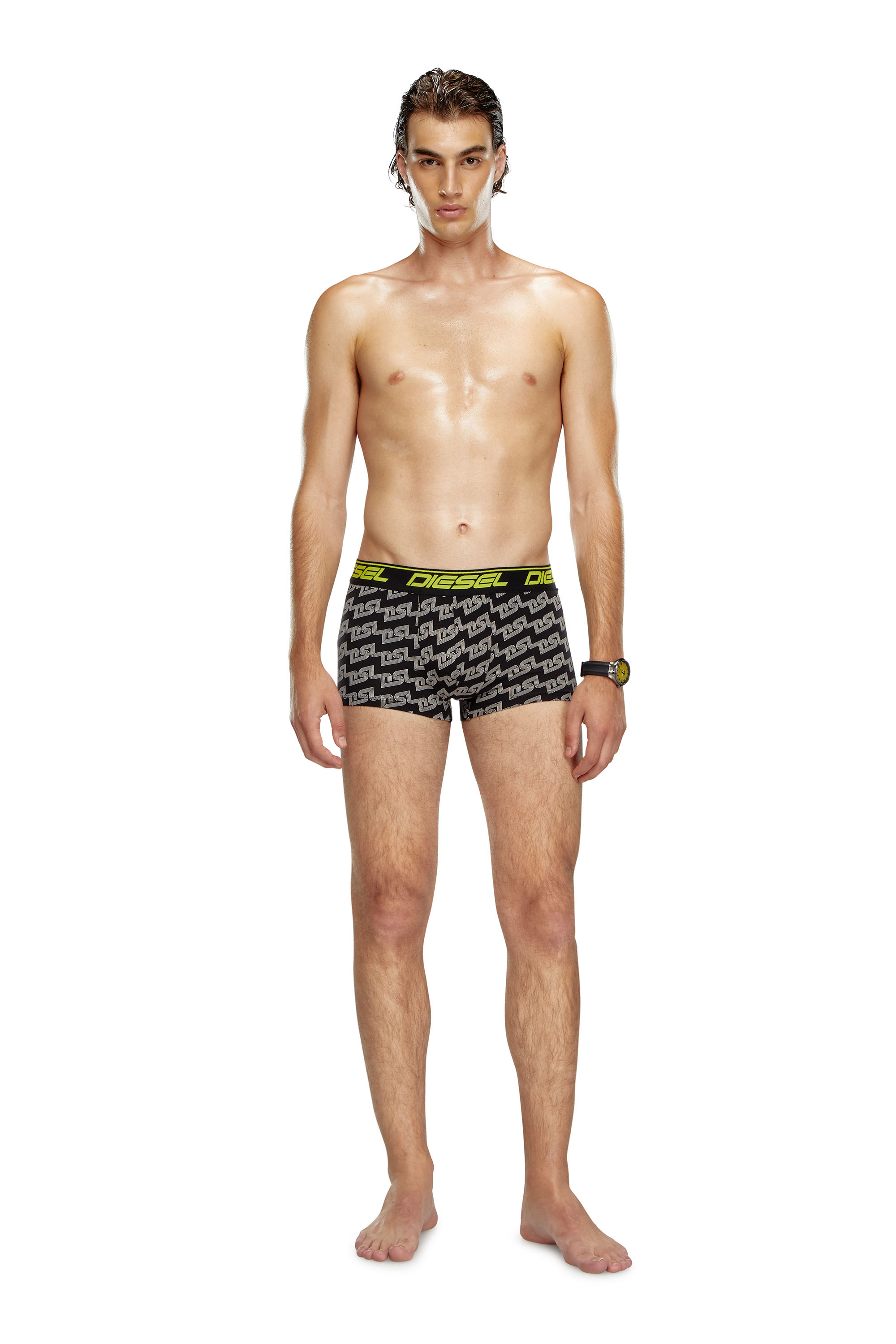 Diesel - UMBX-DAMIEN, Man's Boxer briefs with splatter print in Black/Yellow - 1