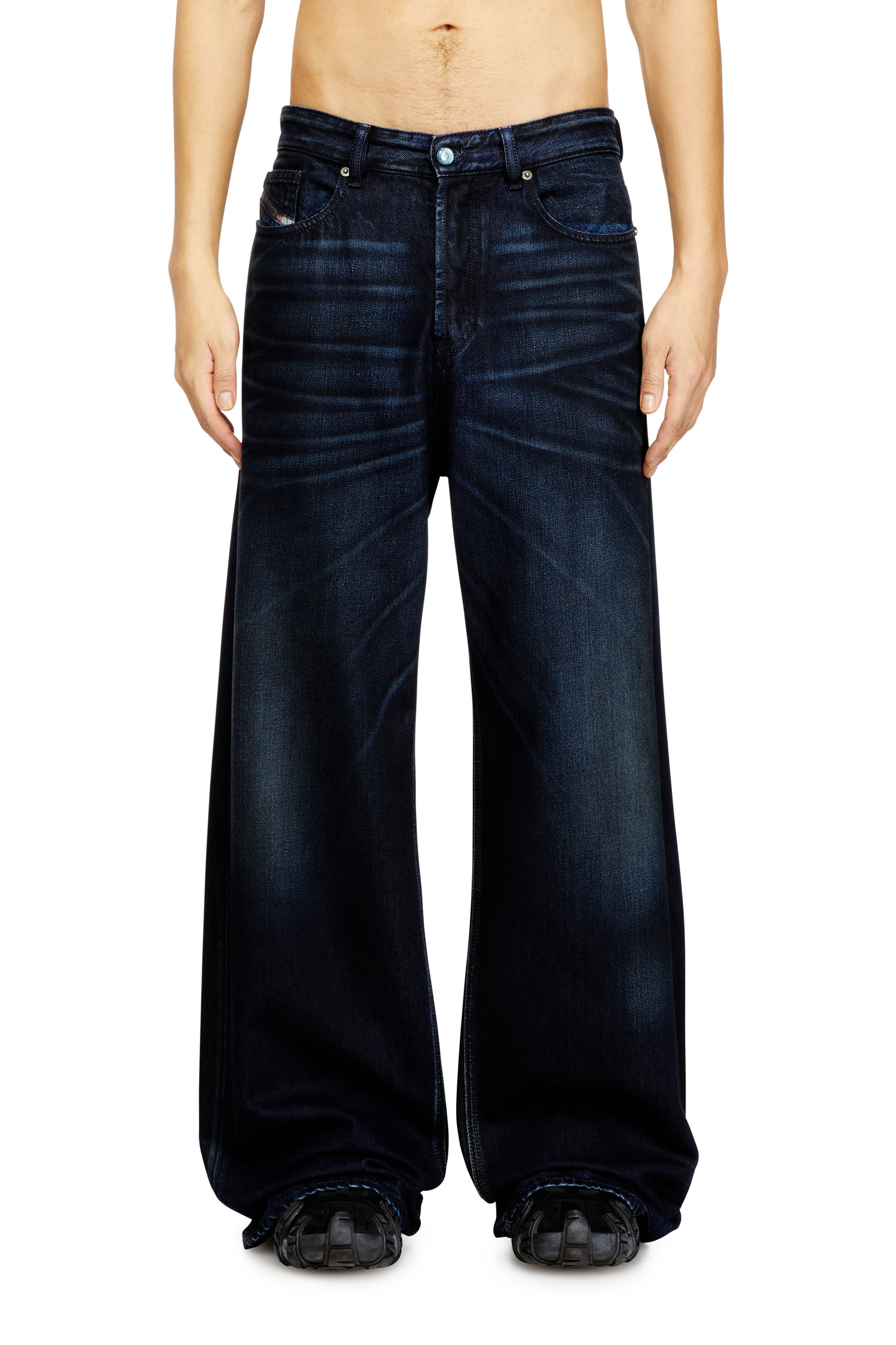 Diesel - Man's Relaxed Jeans D-Rise 09N21, Dark Blue - 1