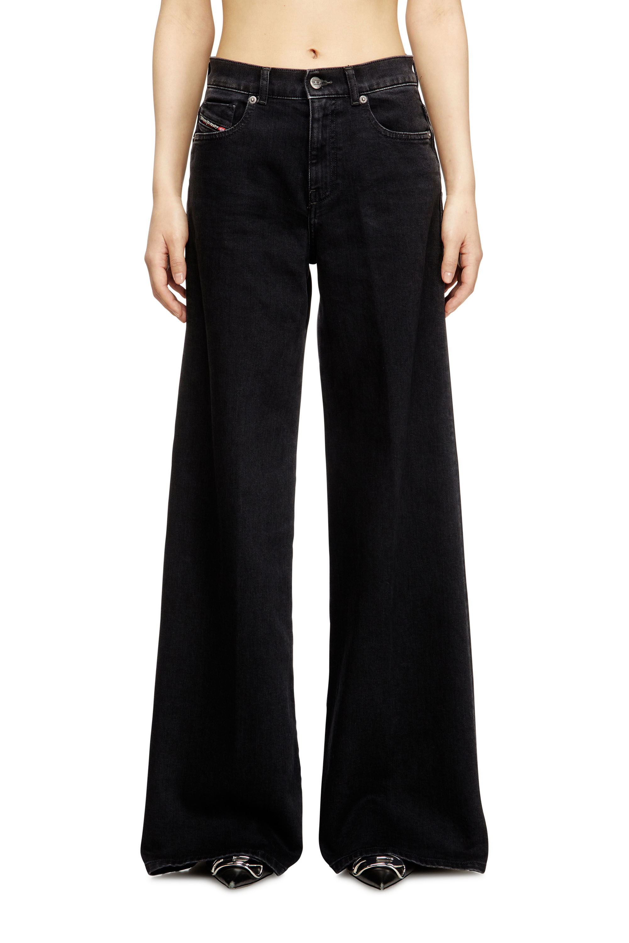 Flare Jeans 1978 D-Akemi 09N89, Black/Dark grey Diesel - Woman's Flare Jeans 1978 D-Akemi 09N89, Black/Dark grey - 3