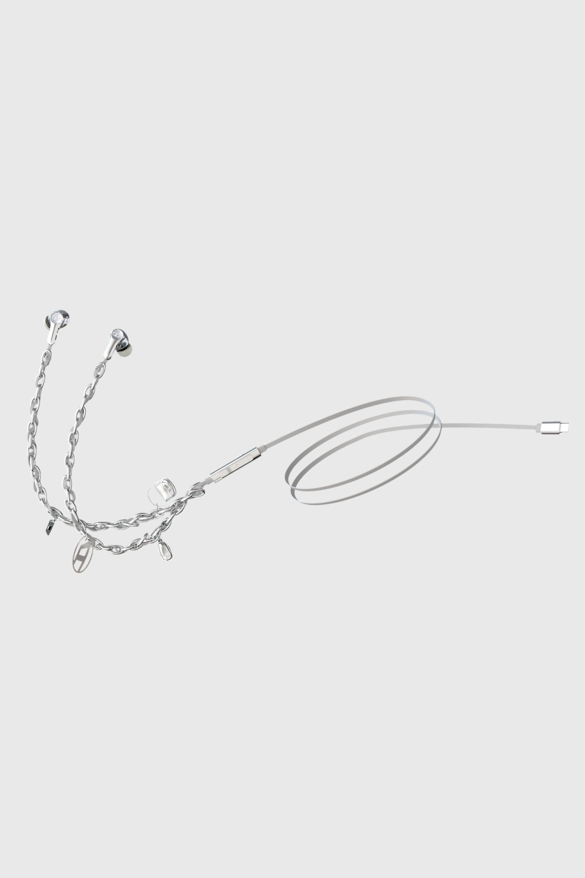Women's Wired Earbuds and charms | Silver | Diesel {{Country}}