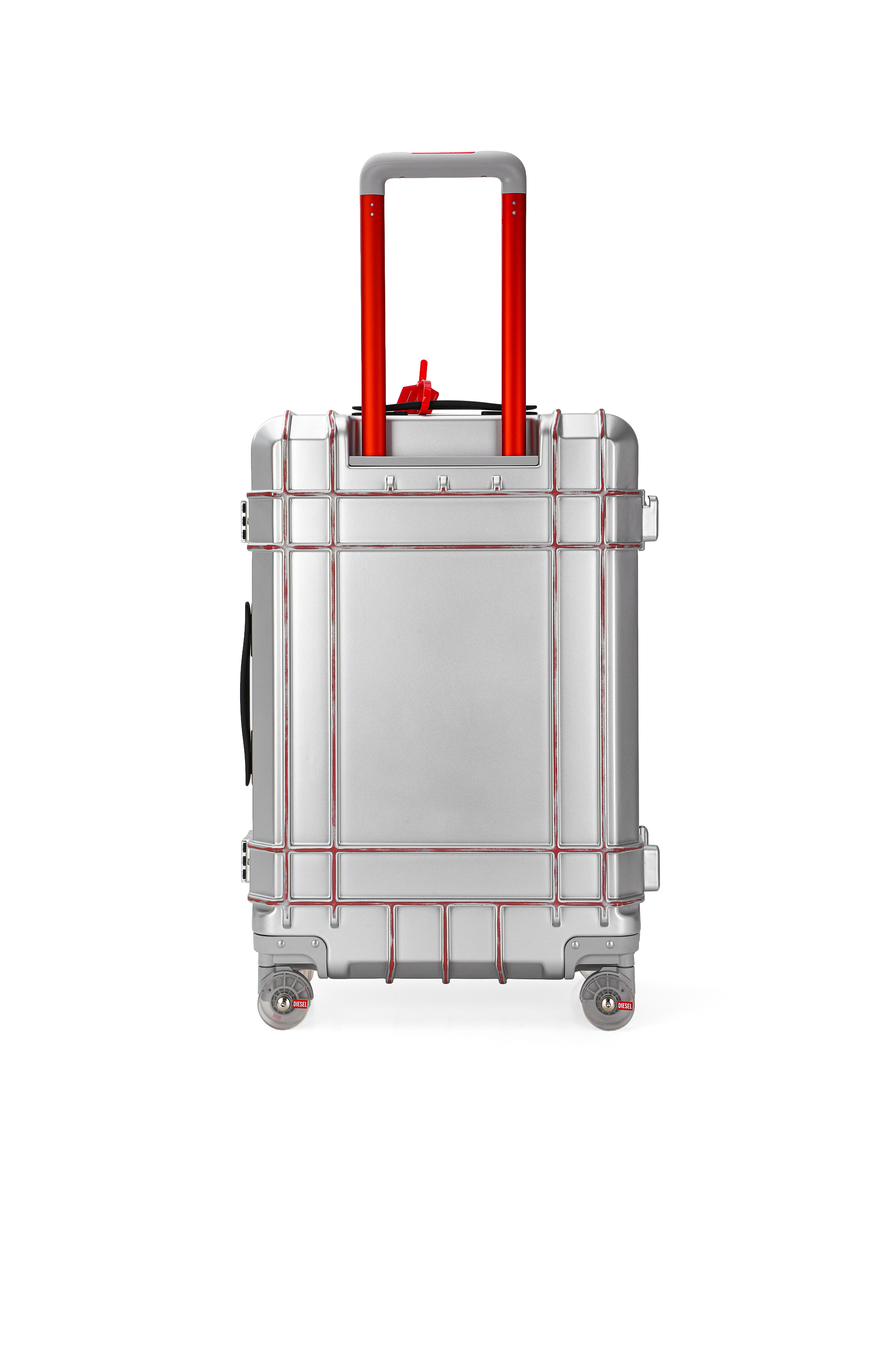 Diesel - DIESEL PC STRONG IMAGE TROLLEY- DSL003, Unisex's Rugged carry‑on suitcase 24" in Silver - 2