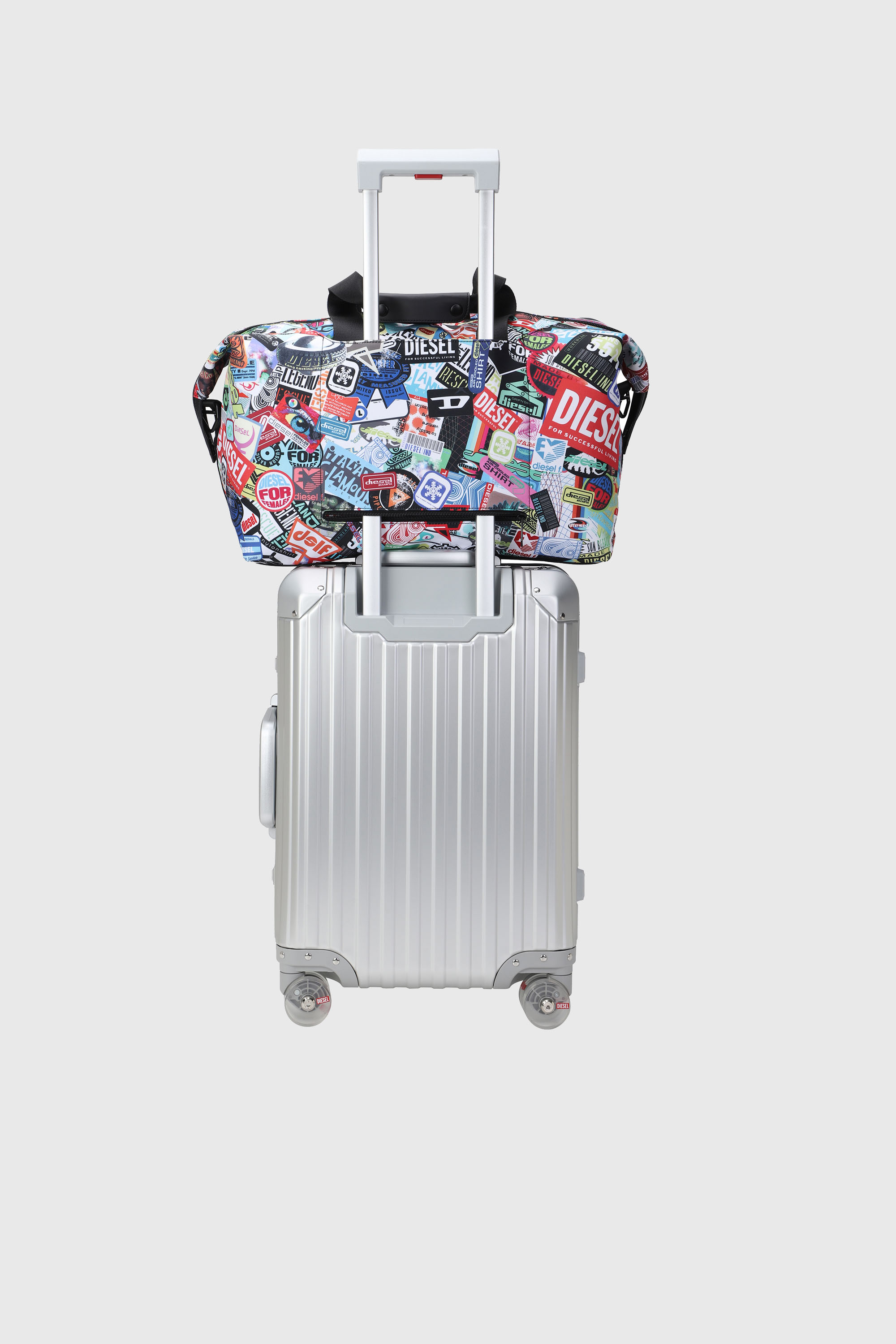 Diesel - DIESEL PC PRINTED DUFFLE-STICKERS- DSB00, Unisex's Pratical duffle bag with stickers in Multicolor - 2