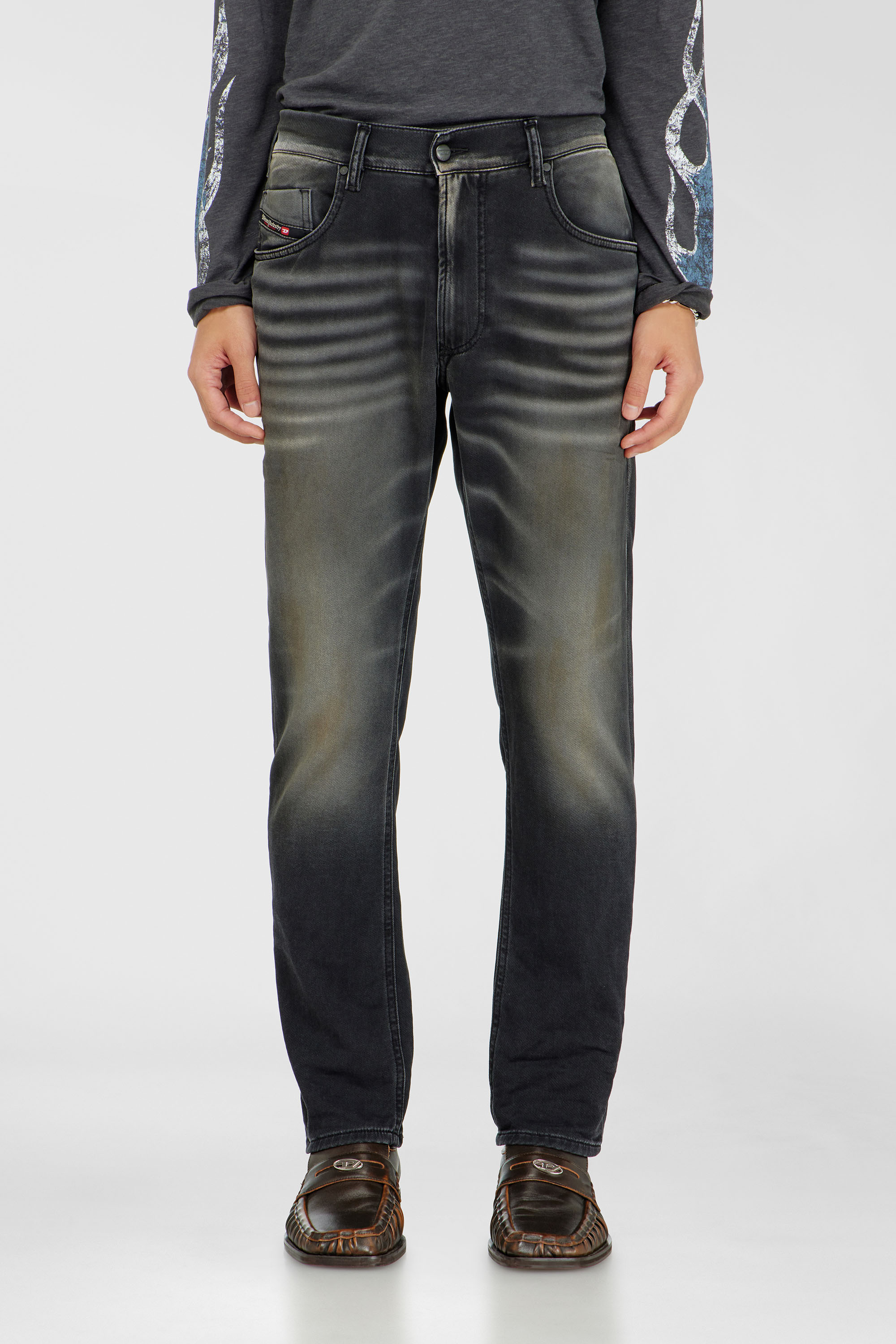 Diesel - Man's Regular 2032 D-Krooley-BW Joggjeans&reg; 068ZQ, Black/Dark grey - 2