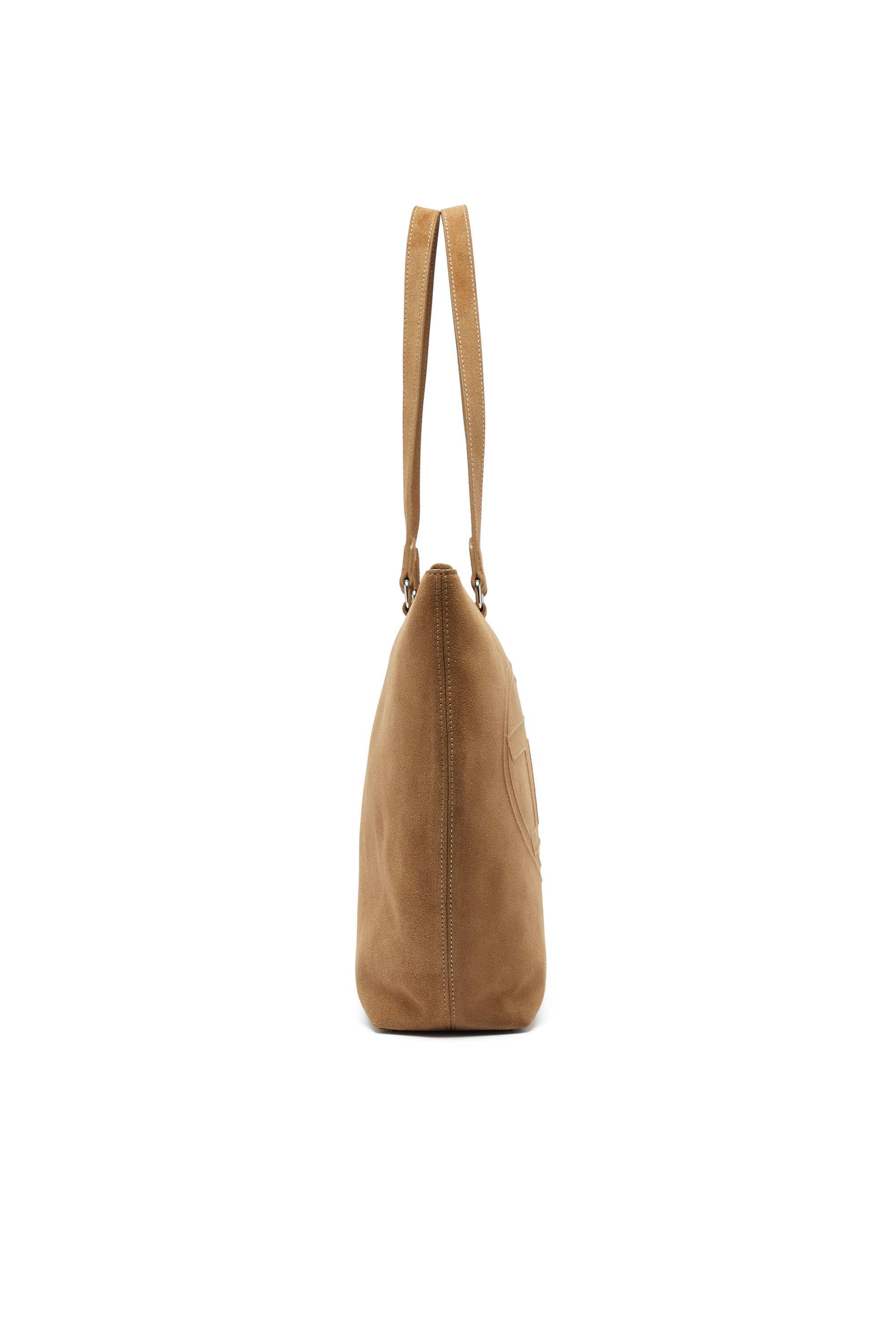 Diesel - 1DR DOME TOTE E/W, Unisex's 1DR Dome-Suede tote with Oval D Logo in Camel - 4