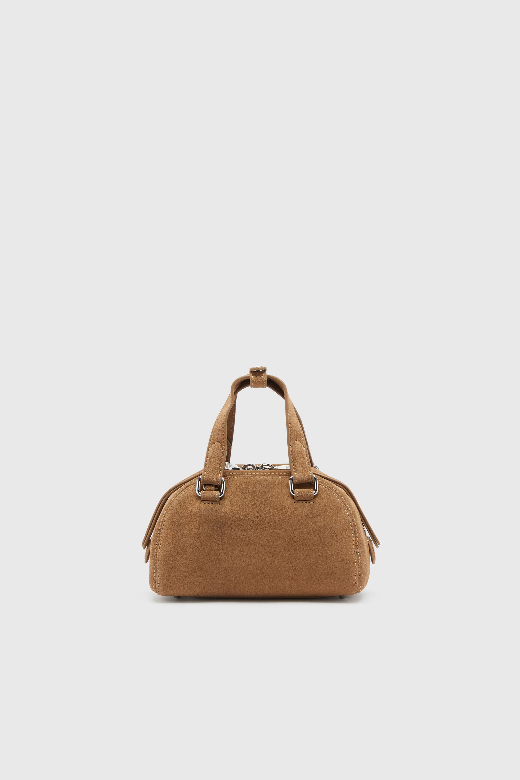 Diesel - 1DR DOME CROSSBODY, Unisex's 1DR Dome-Suede small bowling bag in Beige - 4