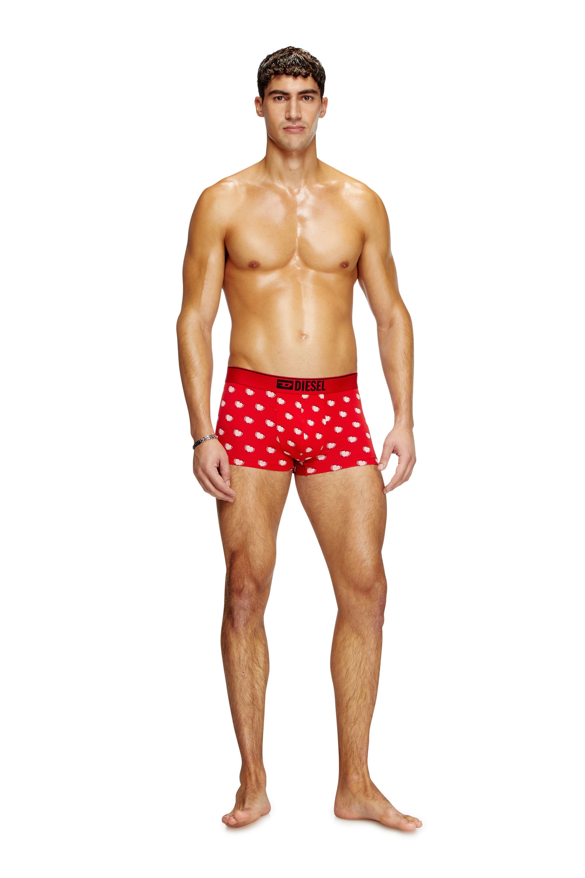 Diesel - DAMIEN-GFT-3PACK, Man's Three-pack boxer briefs with heart motif in Black/Red - 4