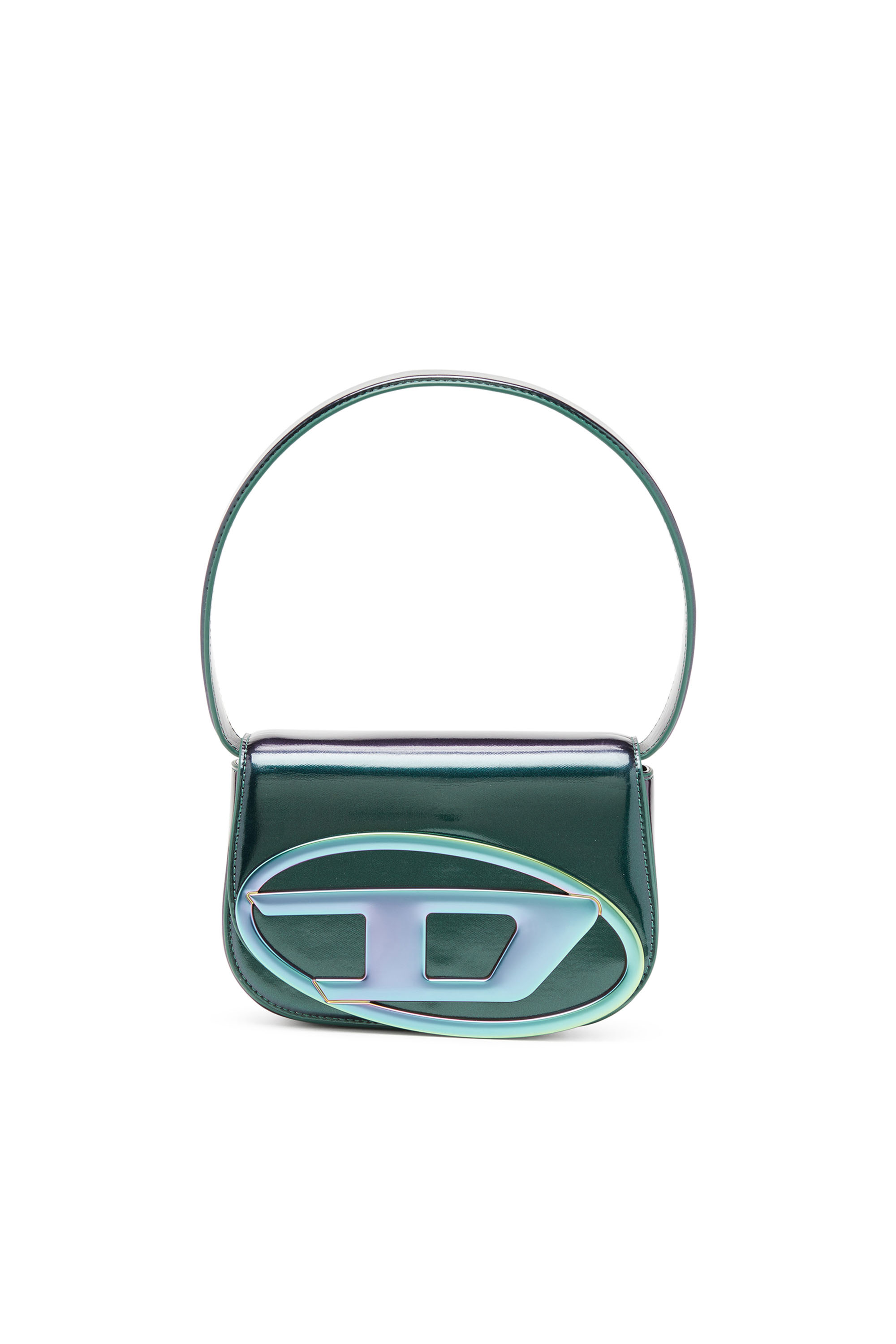 Diesel - 1DR, Woman's 1DR-Iconic shoulder bag with iridescent effect in Green/Blue - 7