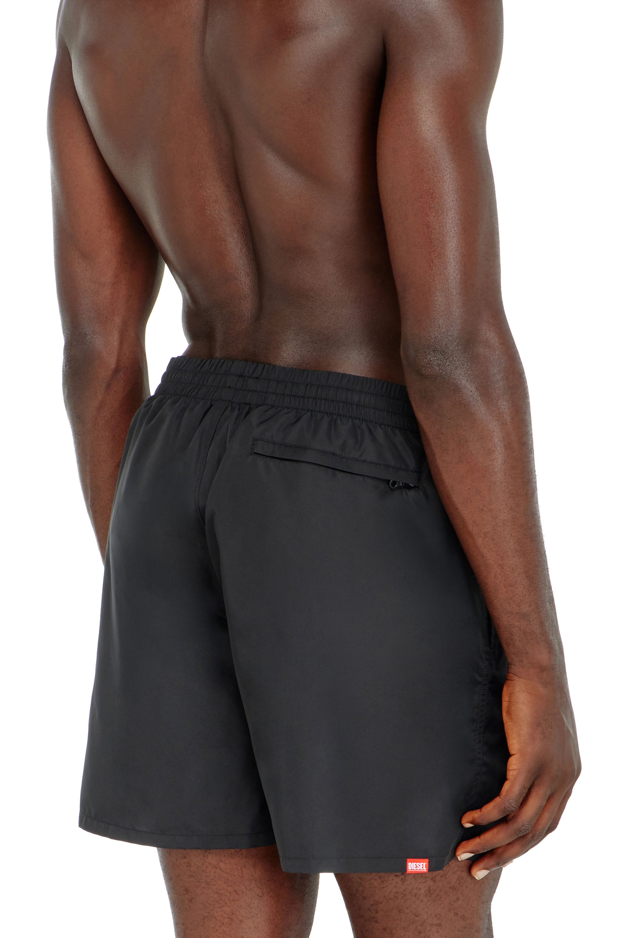 Diesel - GEORGE-41-UTLT, Man's Swim shorts with metallic Oval D logo in Black - 4