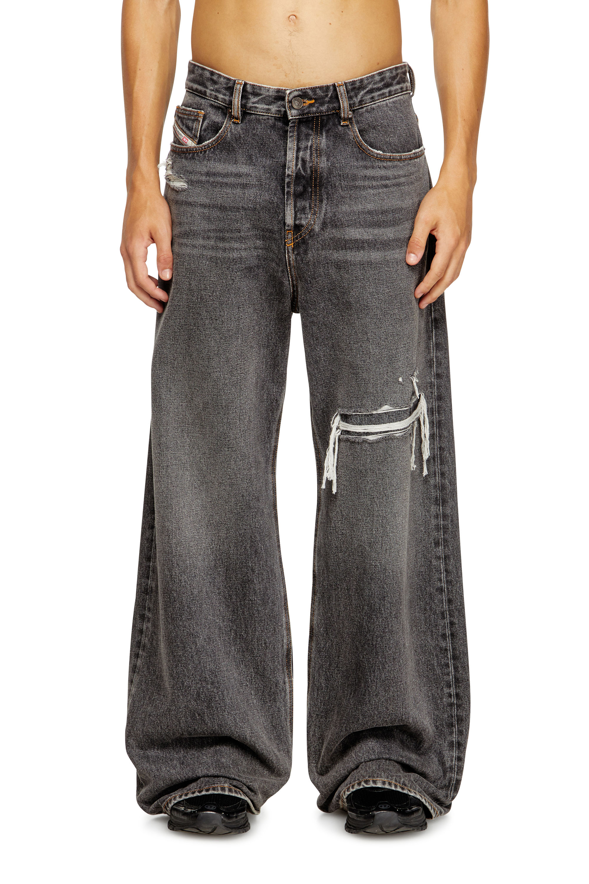Diesel - Man's Relaxed Jeans D-Rise 007F6, Black/Dark grey - 1