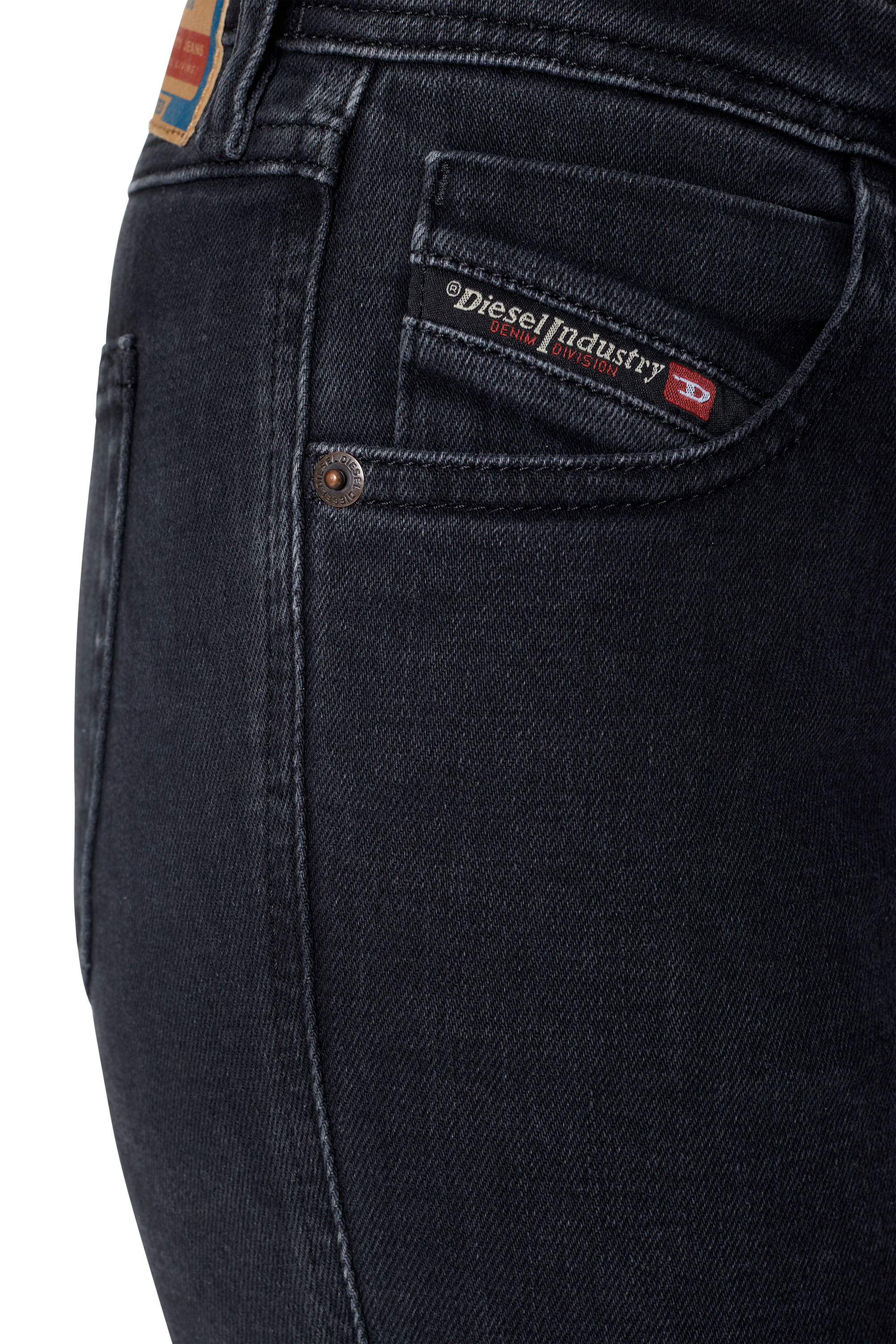 Diesel - Skinny Jeans 2015 Babhila Z870G, Black/Dark grey - Image 4
