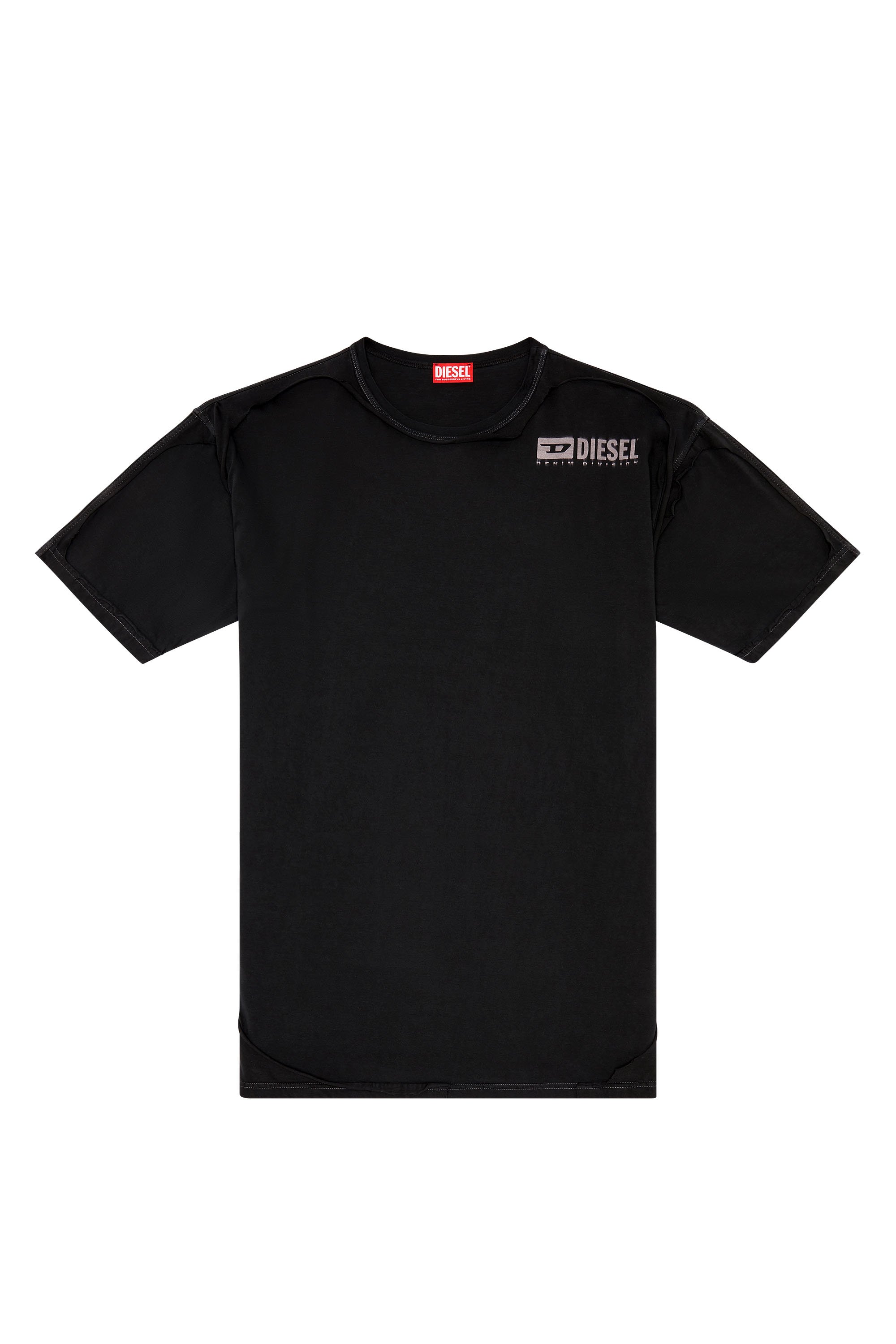 Diesel - T-BOXT-DBL, Man T-shirt with destroyed peel-off effect in Black - Image 3