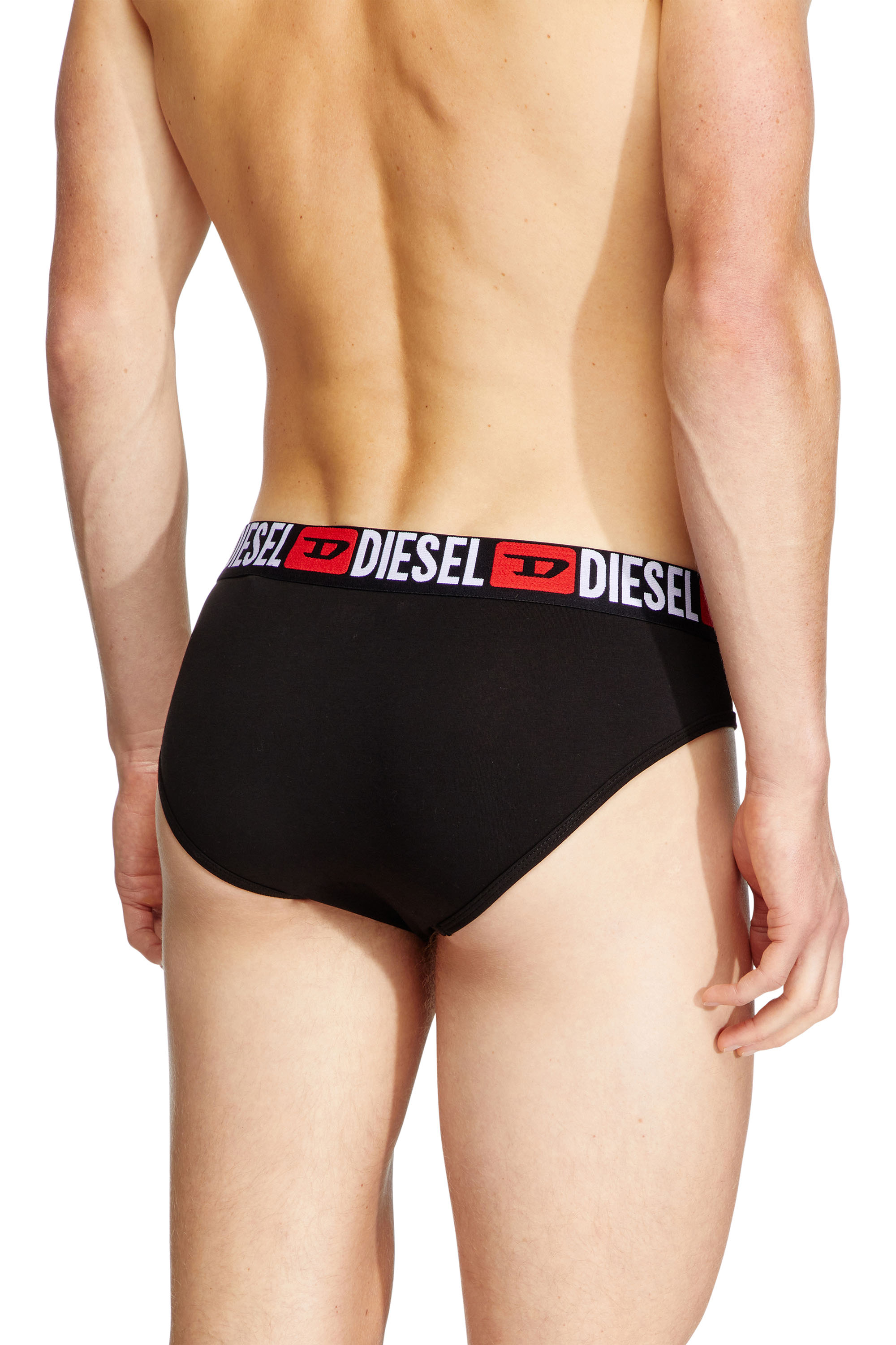 Diesel - UMBR-ANDRETHREEPACK, Man's Three-pack of solid-colour briefs in Black - 3