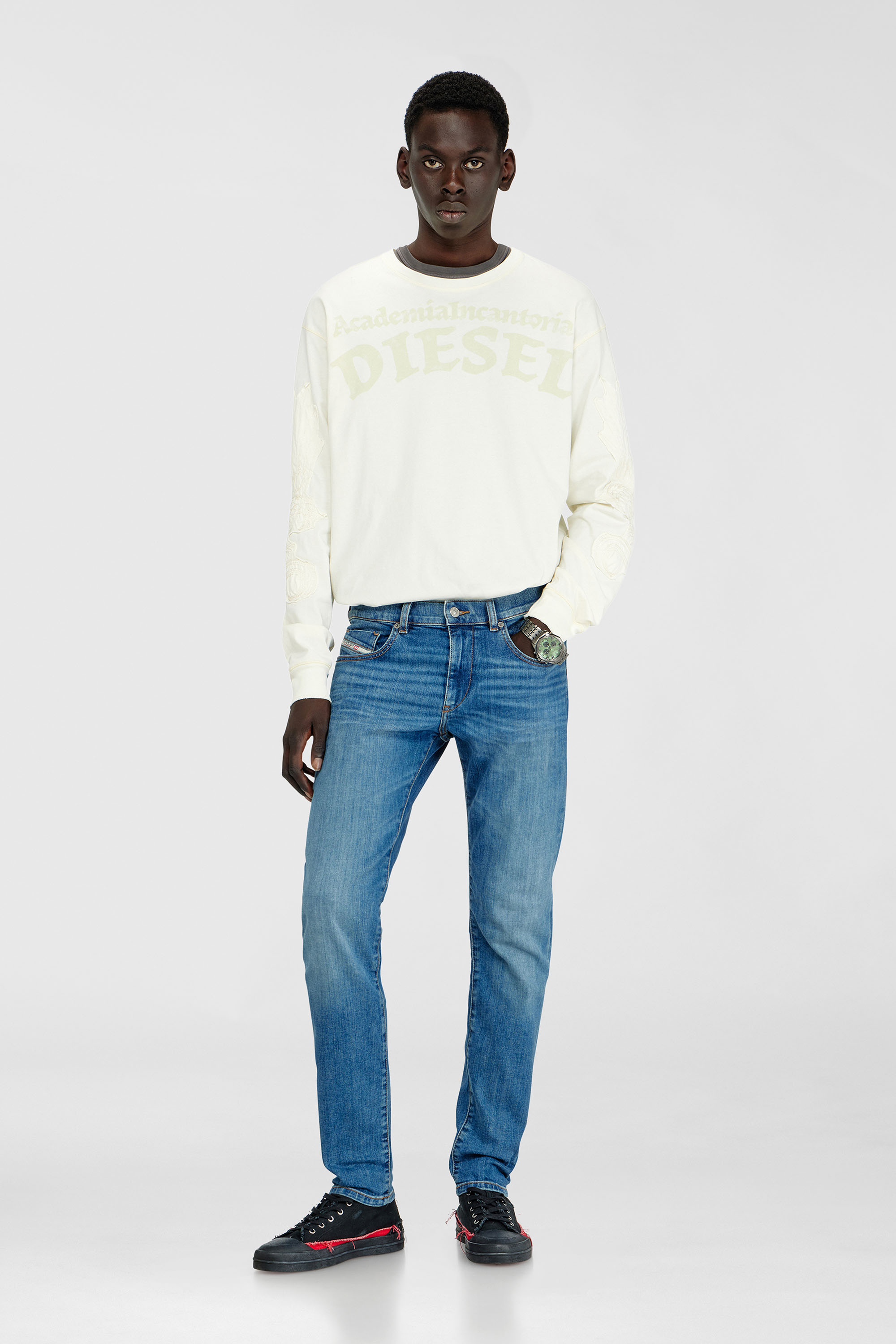 Diesel - Man's Slim Jeans 2019 D-Strukt 0KIAL, Light Blue - 1