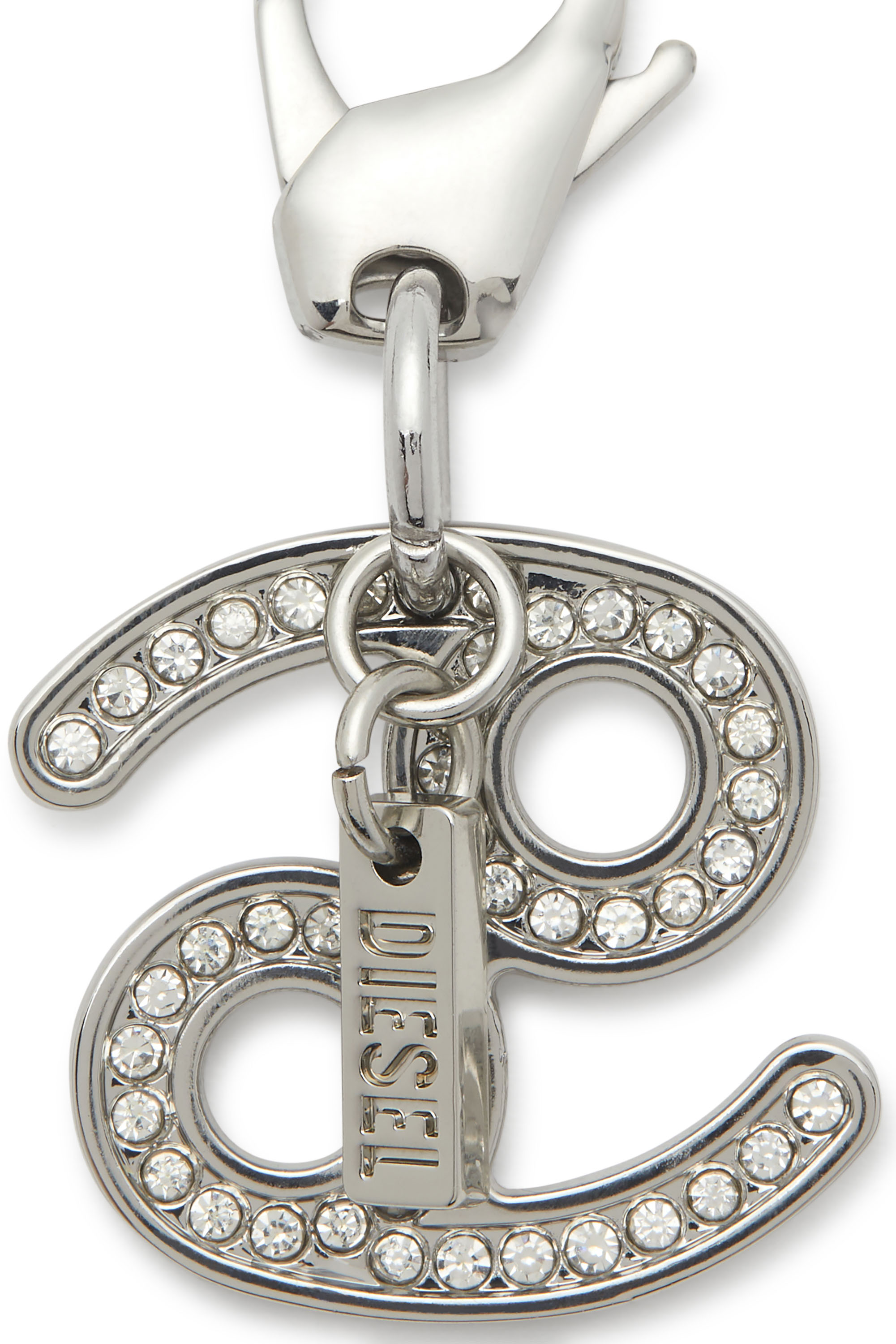Diesel - CHARM CANCER, Unisex's Cancer metal charm with rhinestone details in Silver - 2