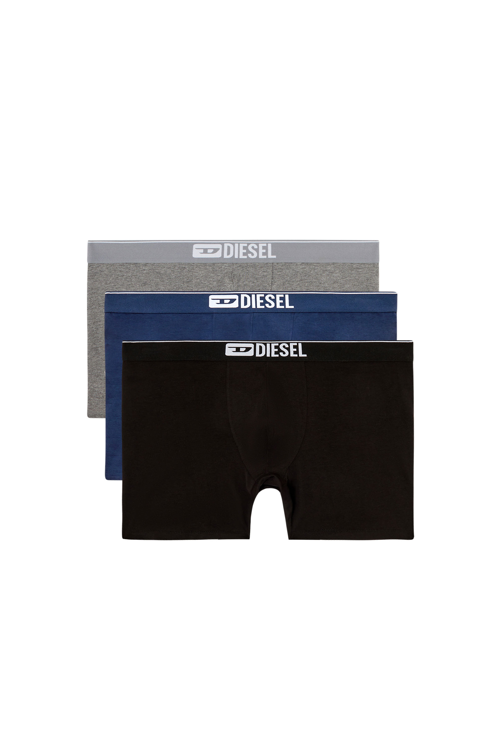 Diesel - MAX-3PACK, Man's Stretch cotton boxer briefs in Blue/Black - 1