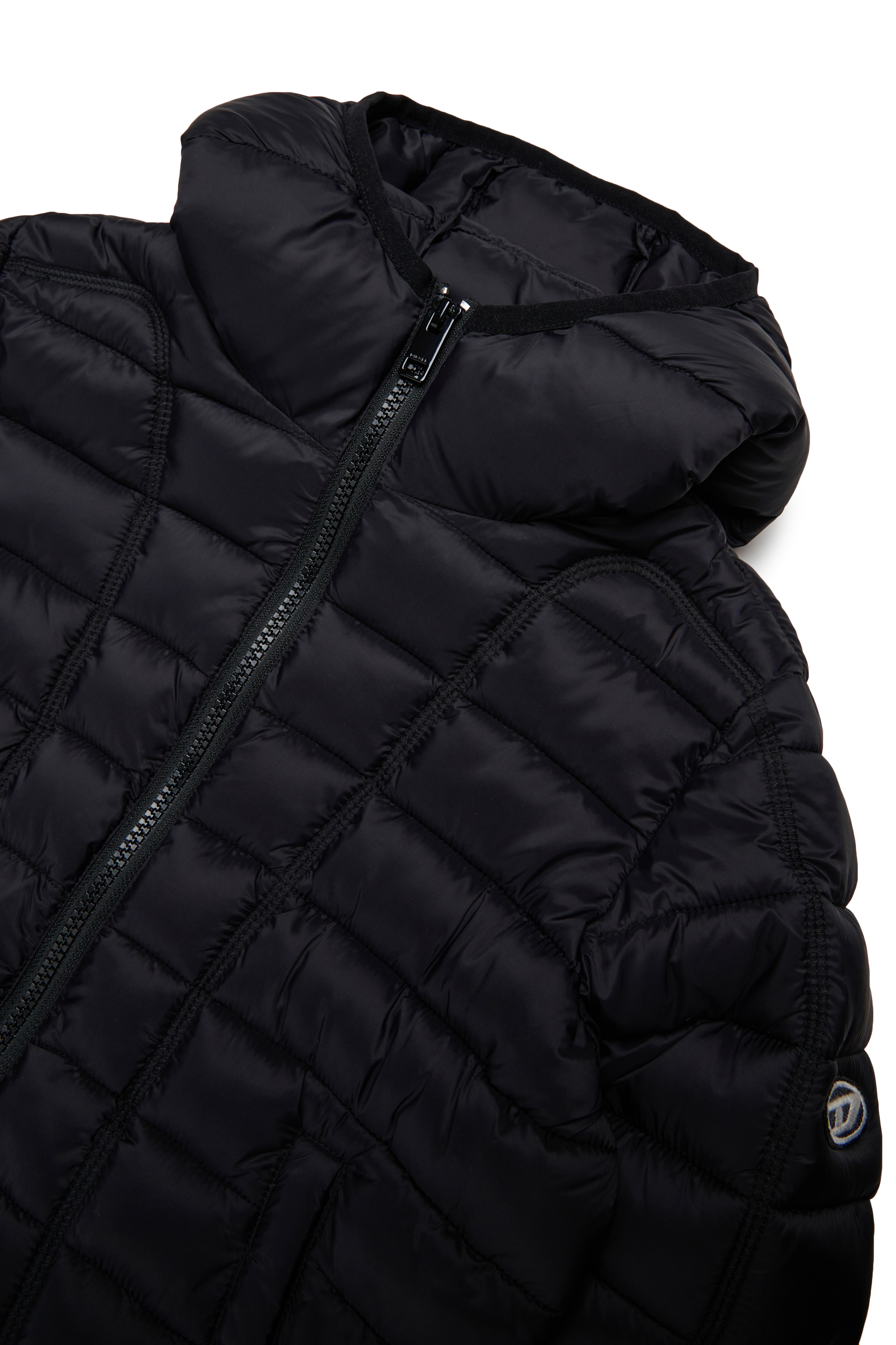 Diesel - JWSTONE, Unisex's Nylon jacket with hood in Black - 3