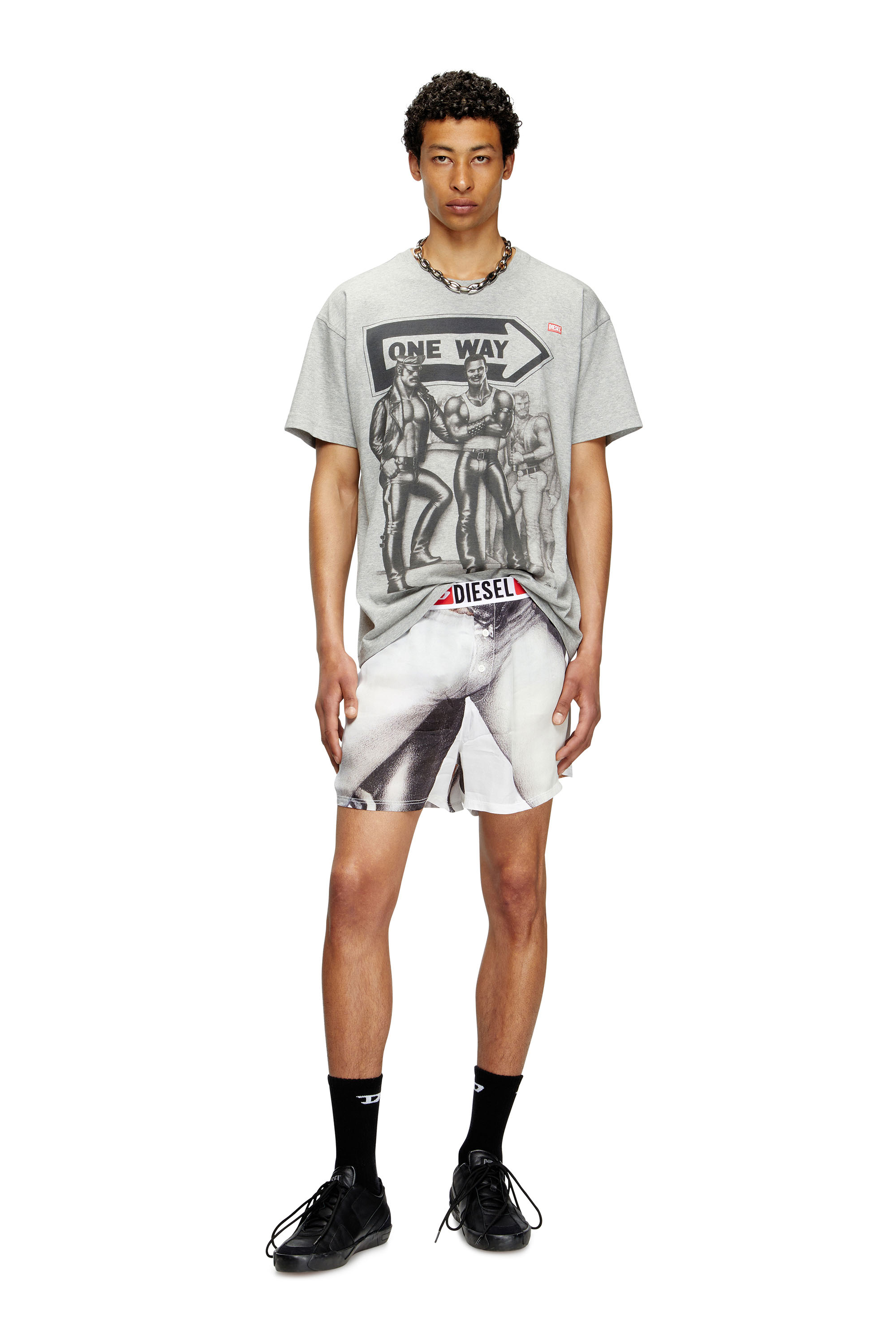 Diesel - PR-T-NORM-TOM25, Unisex's T-shirt with graphic print in Grey - 3