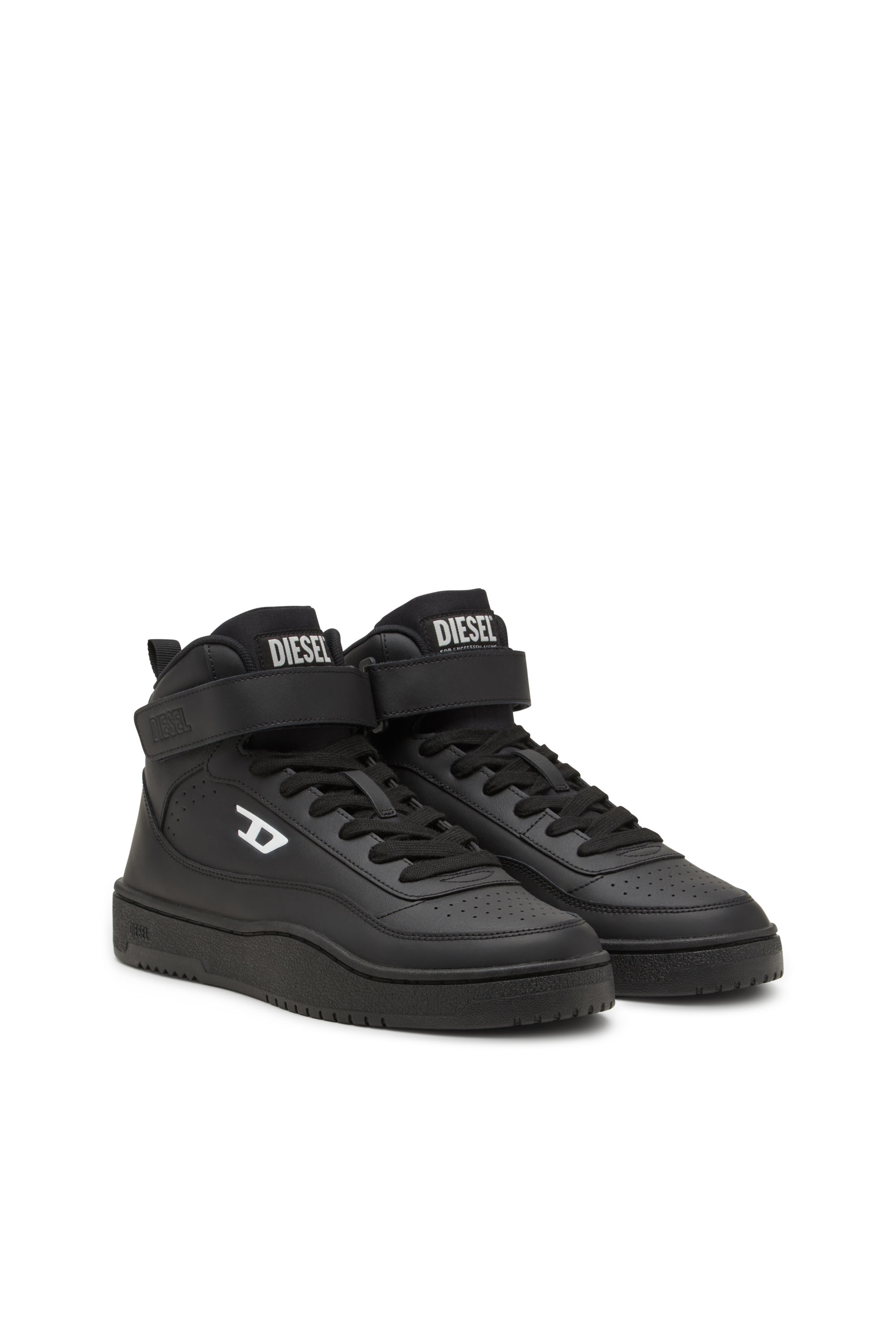 Diesel - S-TRACKER-D MID, Man's Mid top sneaker in Black - 2