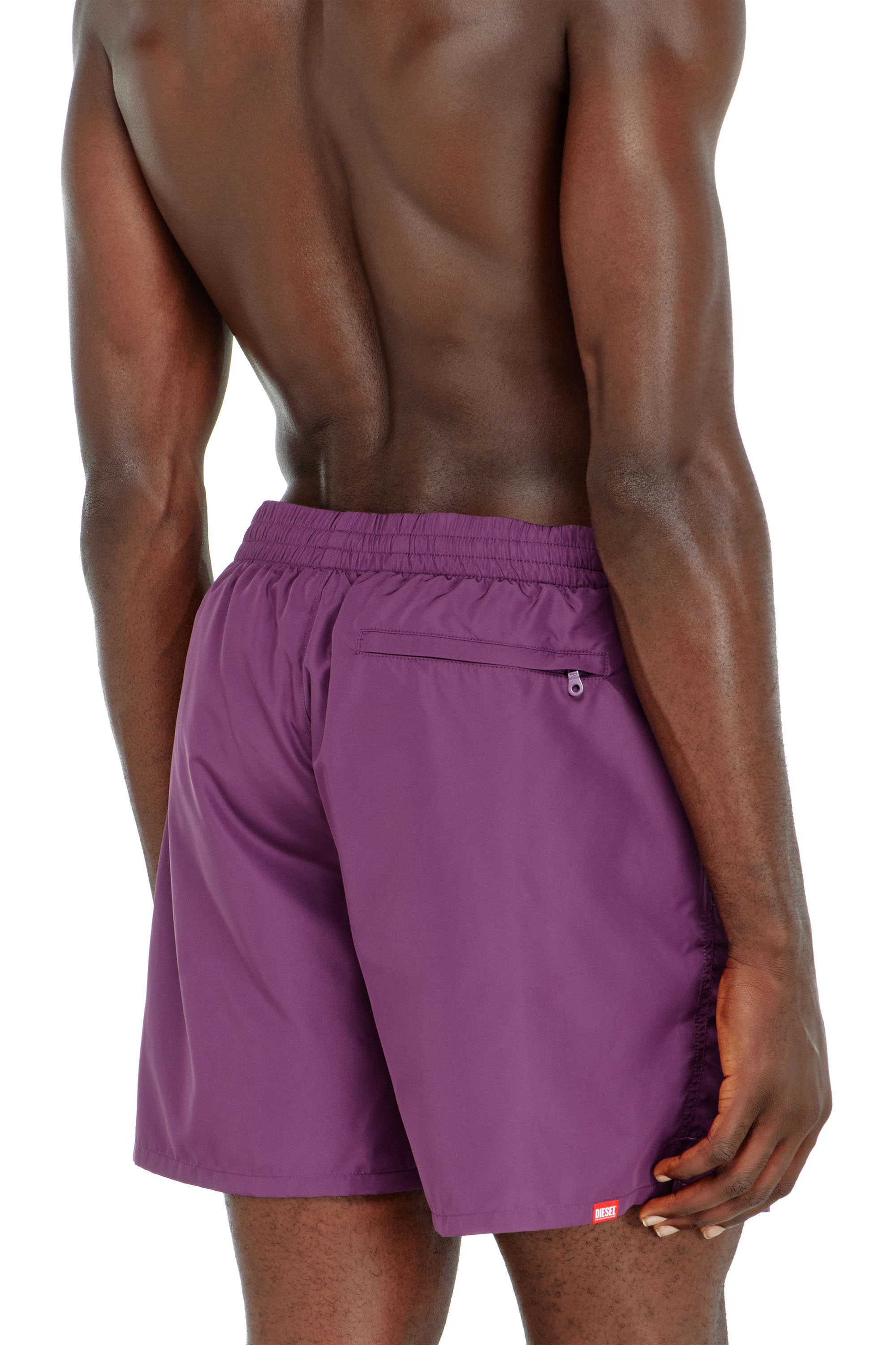 Diesel - GEORGE-41-UTLT, Man's Swim shorts with metallic Oval D logo in Violet - 4