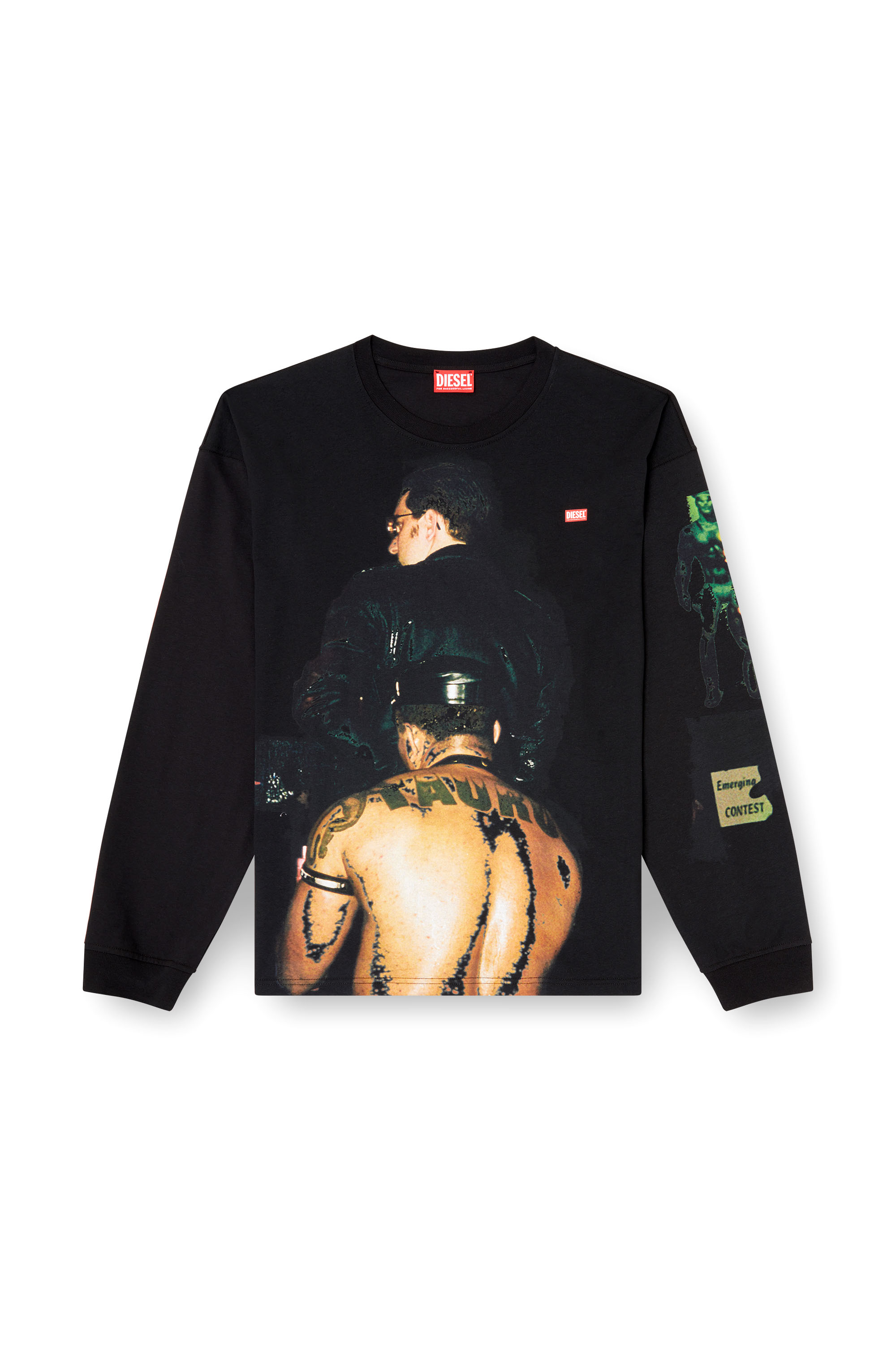 Diesel - PR-T-BOXT-LS-TOM25-1, Unisex's Long-sleeve T-shirt with graphic print in Black - 4