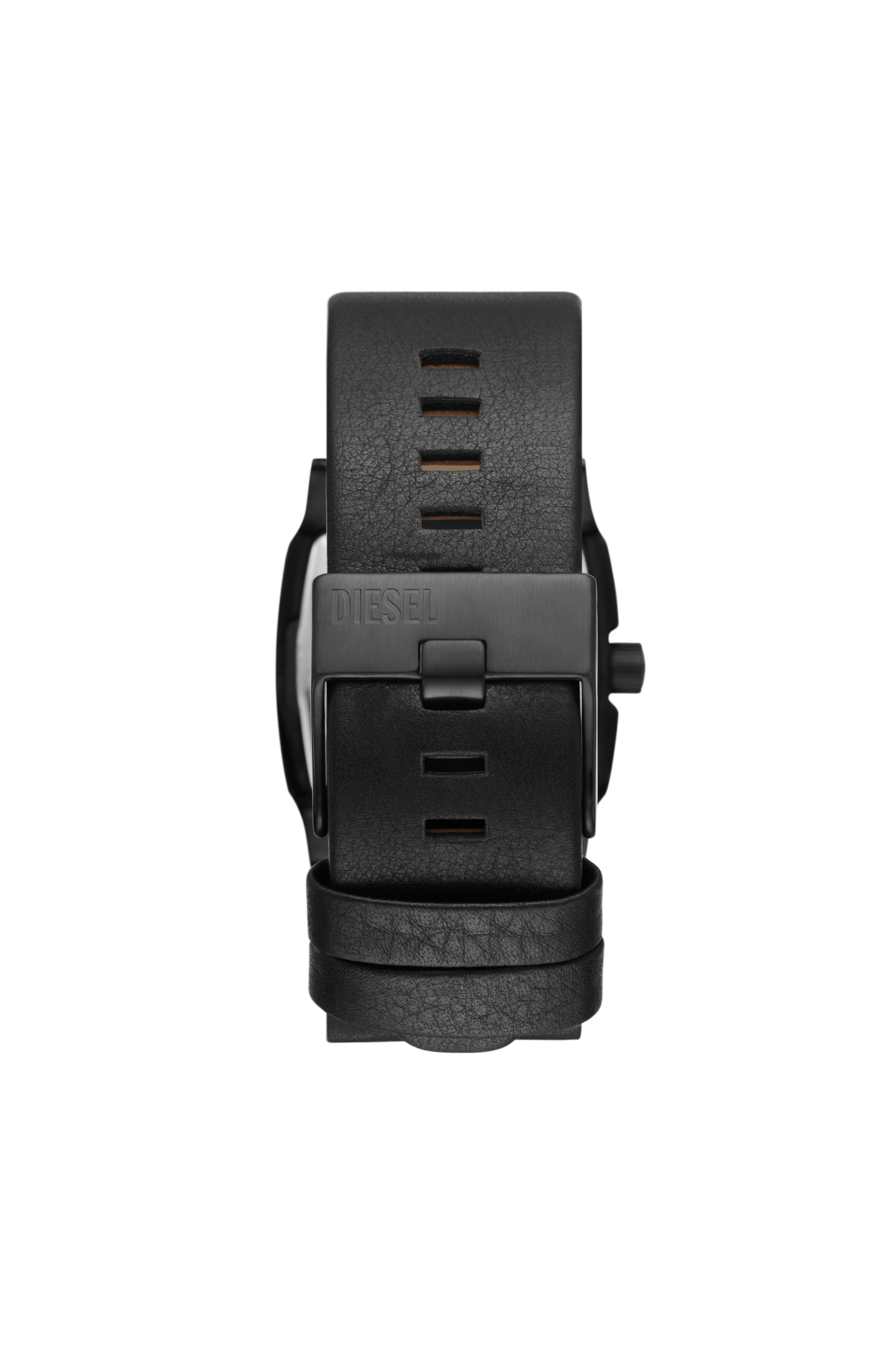 Diesel - DZ2000, Unisex's Cliffhanger Black Leather Watch in Black - 2