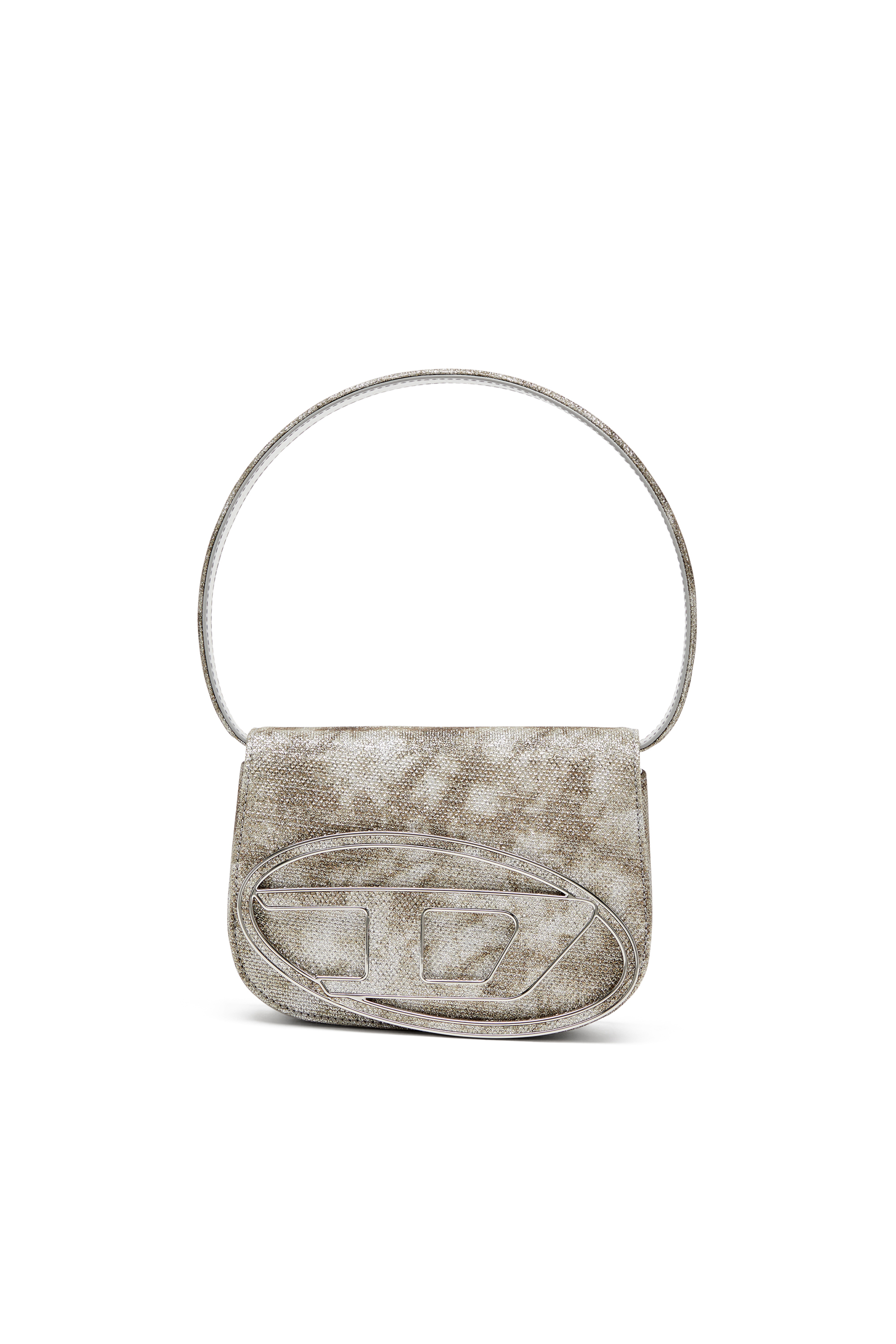 Diesel - 1DR, Woman's 1DR-Iconic shoulder bag in shimmer fabric in Military Green - 2