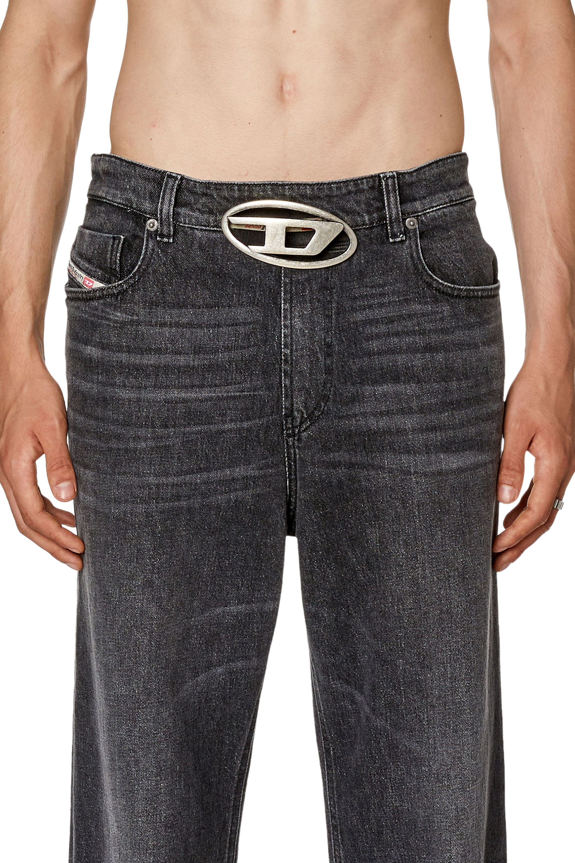 Diesel - Straight Jeans 1955 D-Rekiv 0CKAH, Black/Dark grey - Image 3
