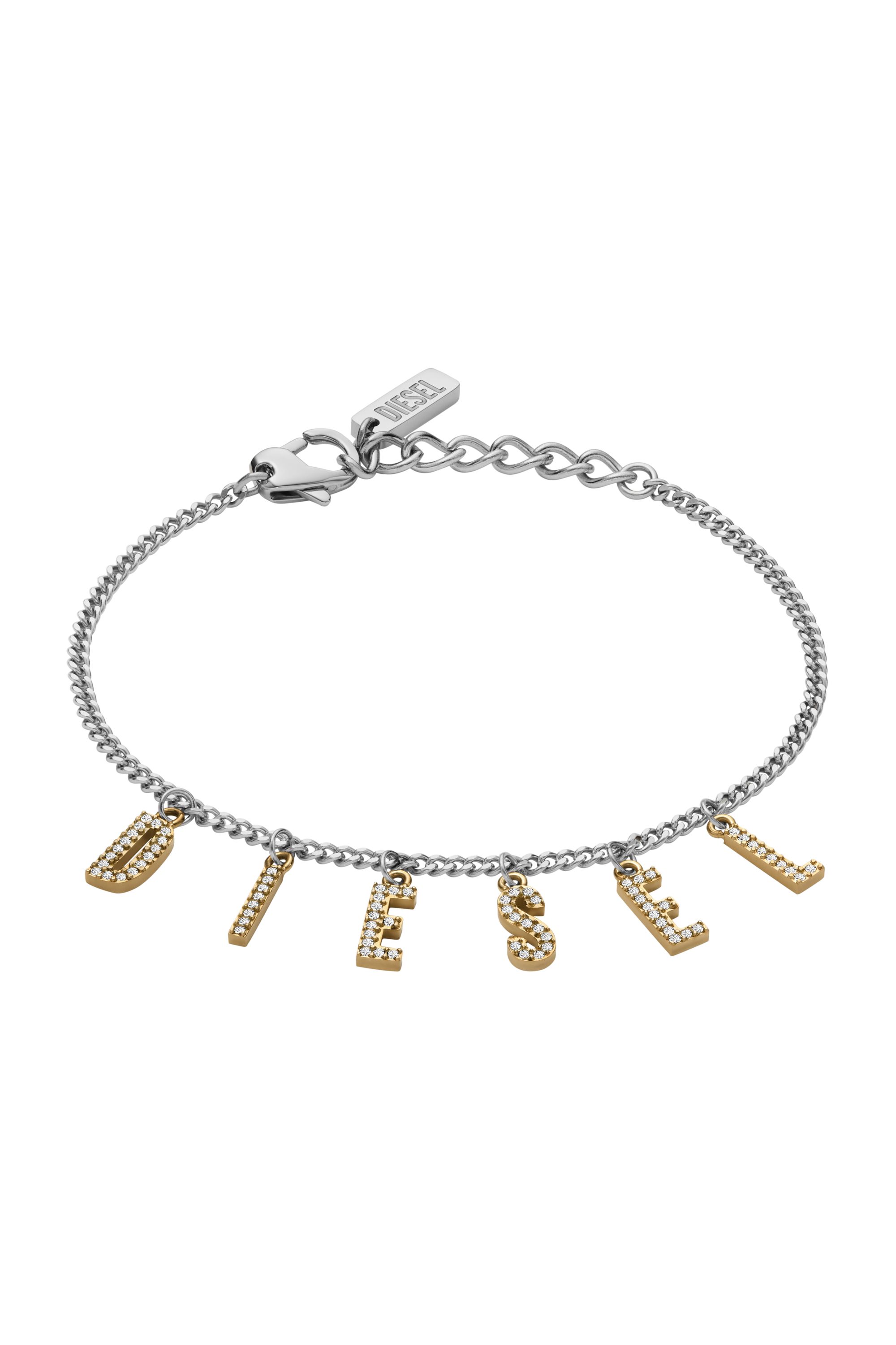 Diesel - DX1547931 JEWEL, Unisex's Two-Tone Stainless Steel Chain Bracelet in Silver/Gold - 1