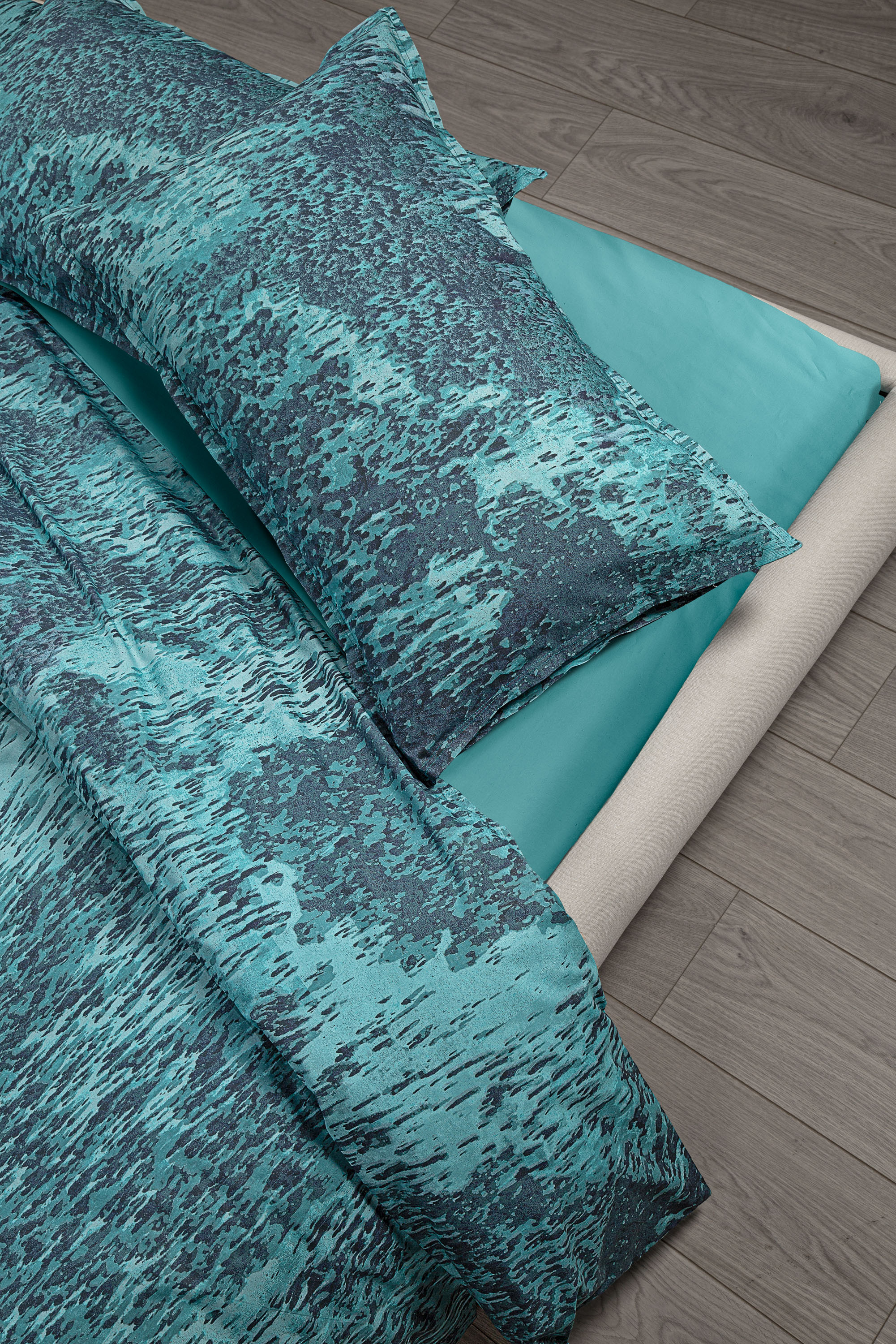 Diesel - 1015009 ACID RAIN - COTTON DUVET COVER O, Unisex's Cotton Duvet Cover in Water Green - 2