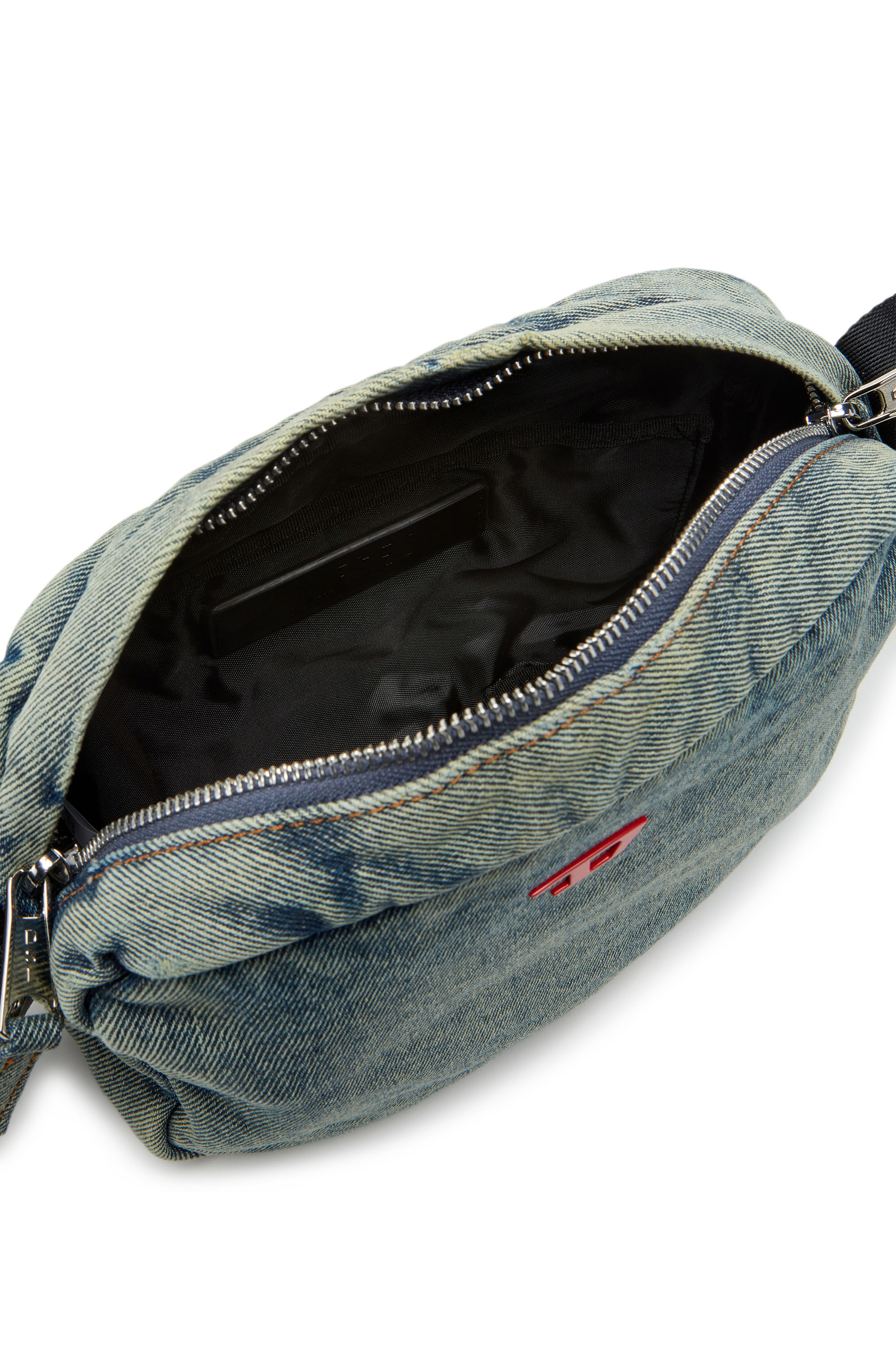 Diesel - RAVE CAMERA BAG X, Man's Rave-Camera bag in solarised denim in Blue - 4