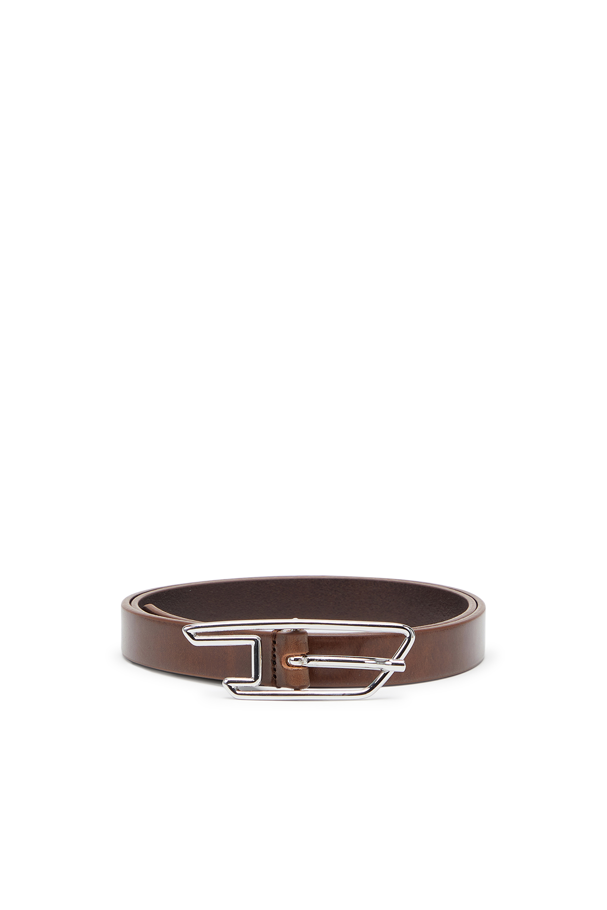 Diesel - B-D LINE W 20, Woman's 2cm belt in pull-up leather in Brown - 1
