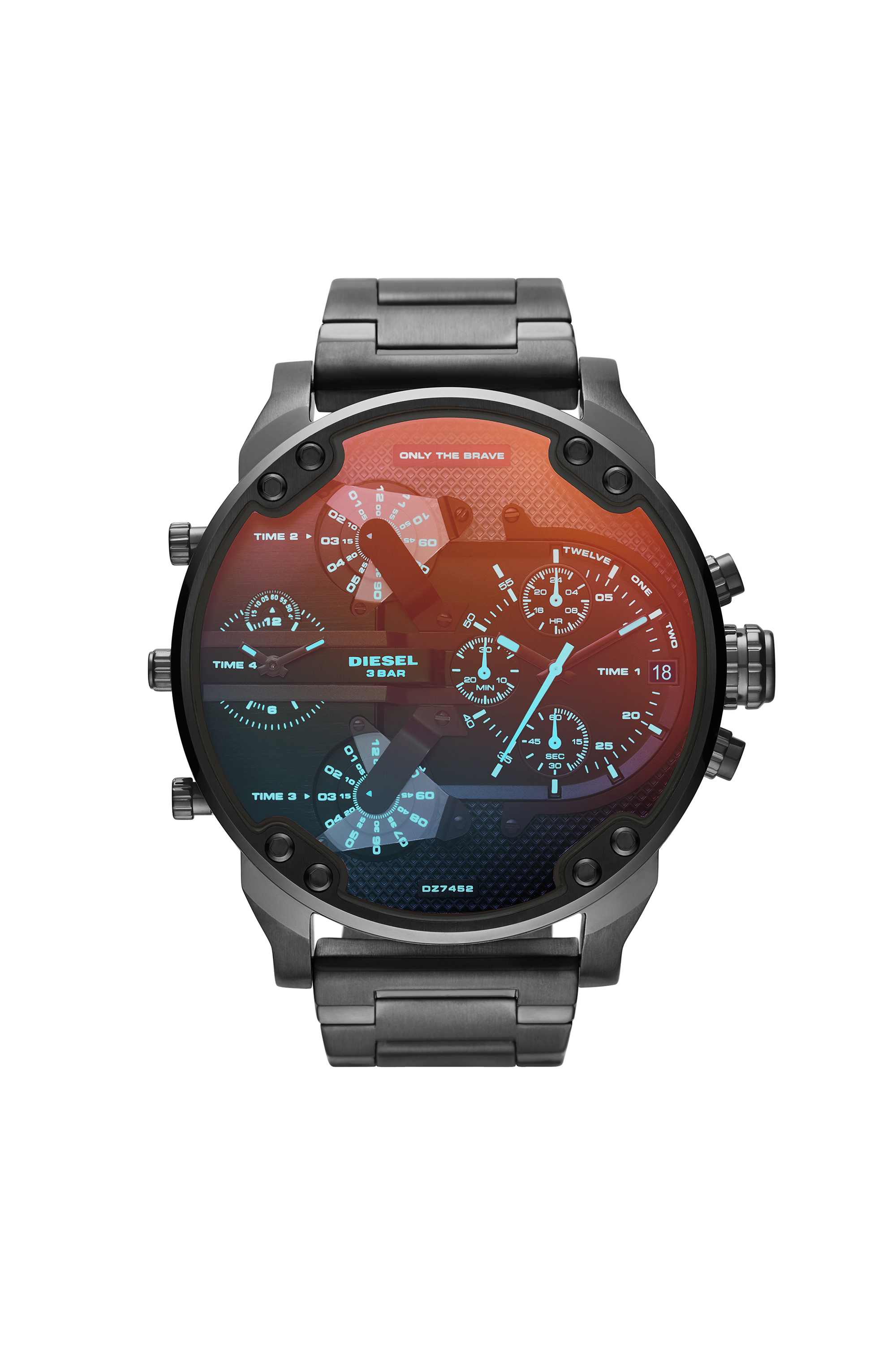 DZ7452: Men's black steel chronograph watch | Diesel Mr. Daddy 2.0